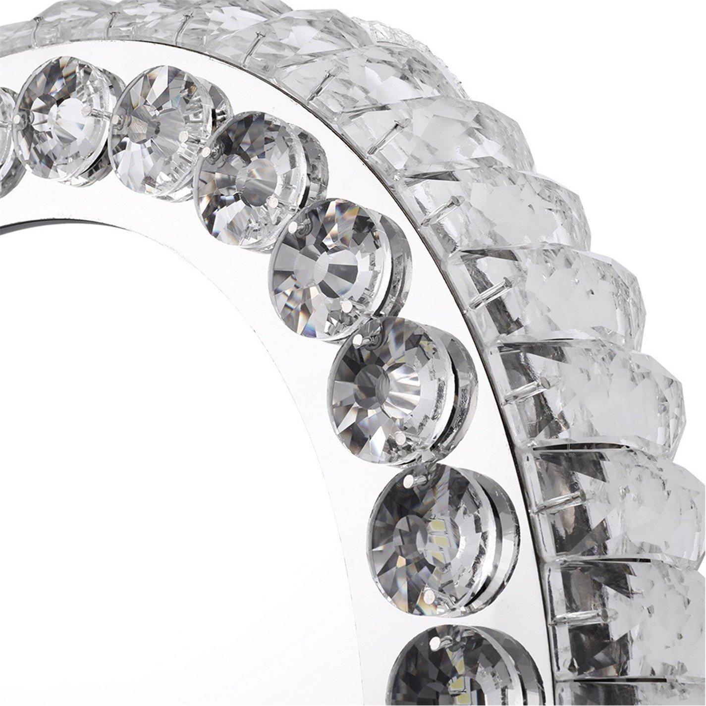 White - Kabinet UK - Oval Hollywood Makeup Mirror with Crystal Frame - 5