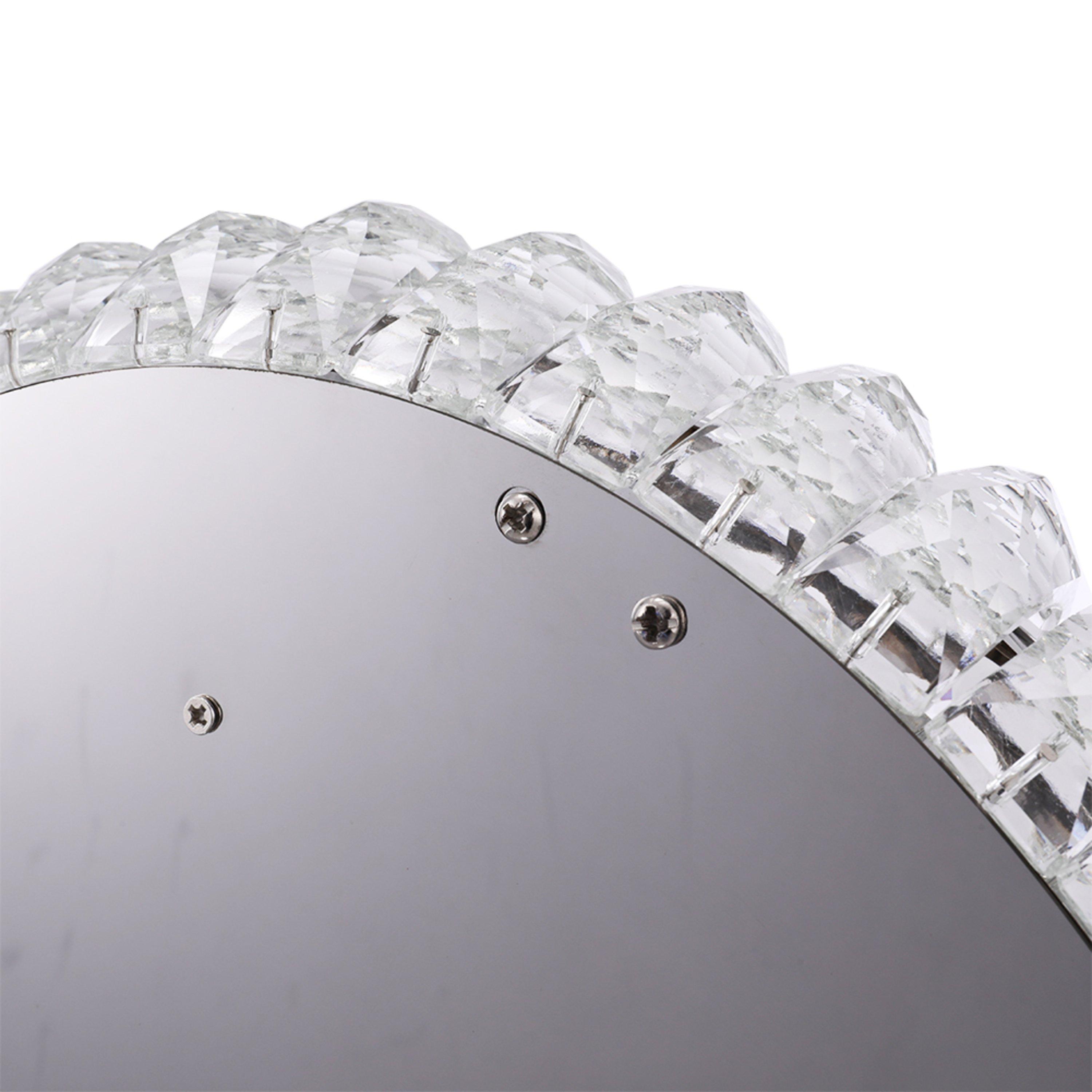 White - Kabinet UK - Oval Hollywood Makeup Mirror with Crystal Frame - 8