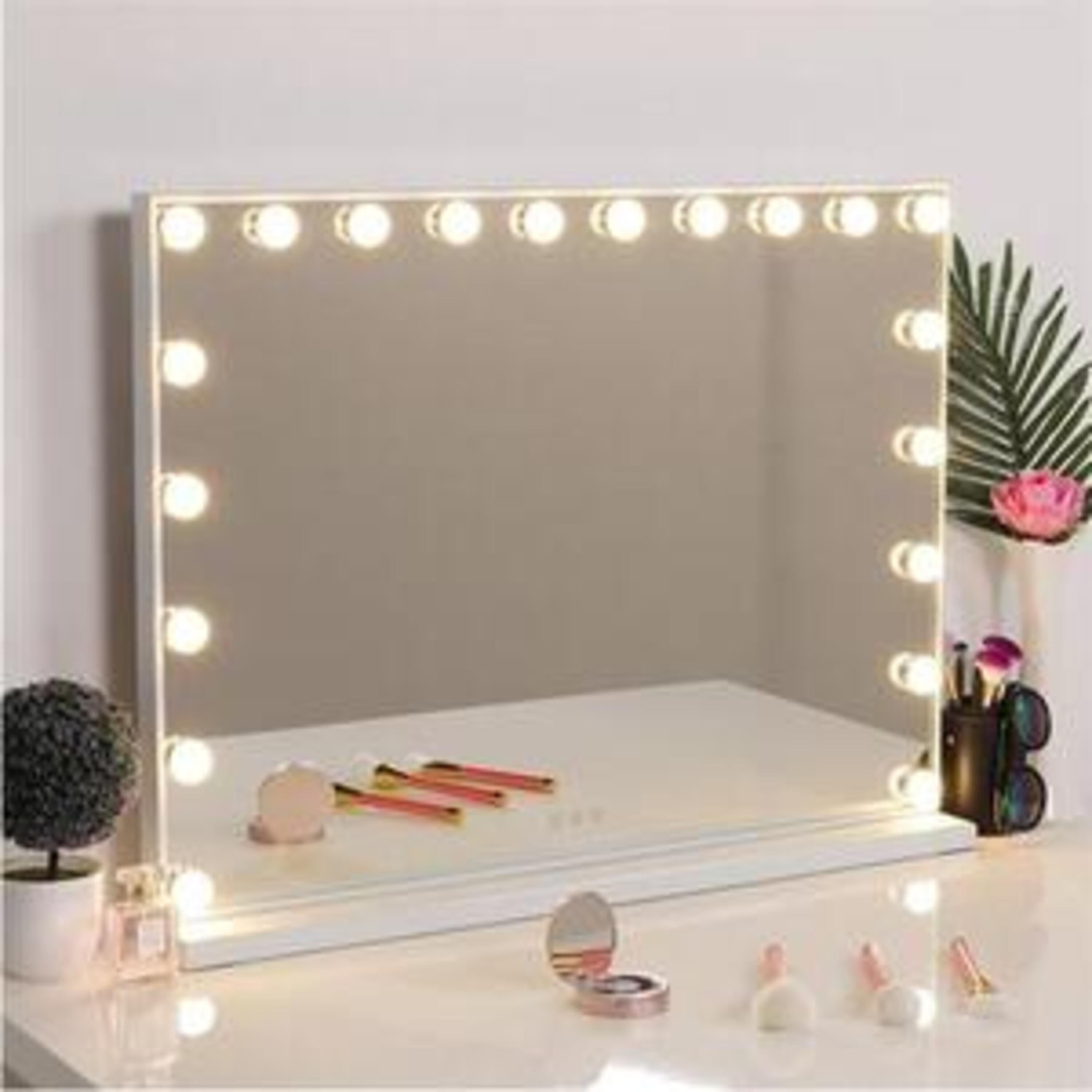 Kabinet UK Hollywood Style Lighted Rectangular Makeup Mirror