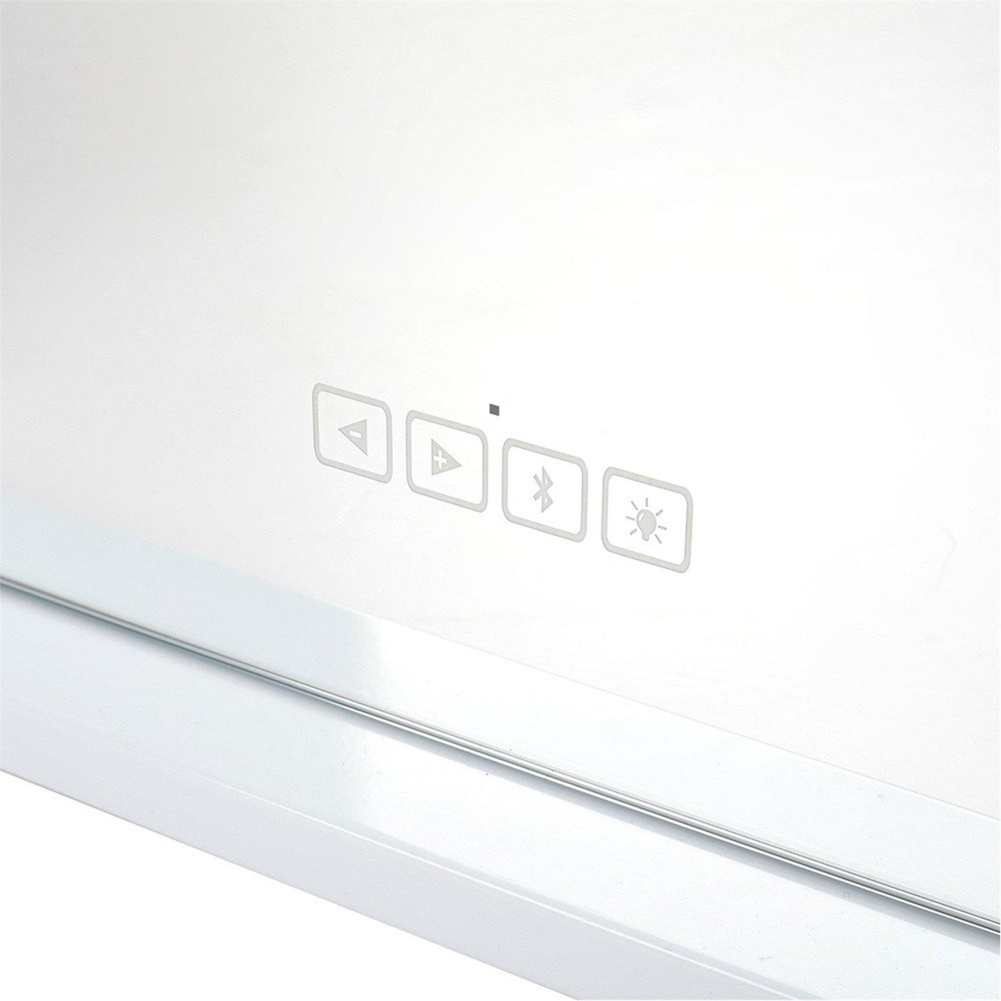 White - Kabinet UK - Rectangular Hollywood Makeup Mirror with Bluetooth - 5