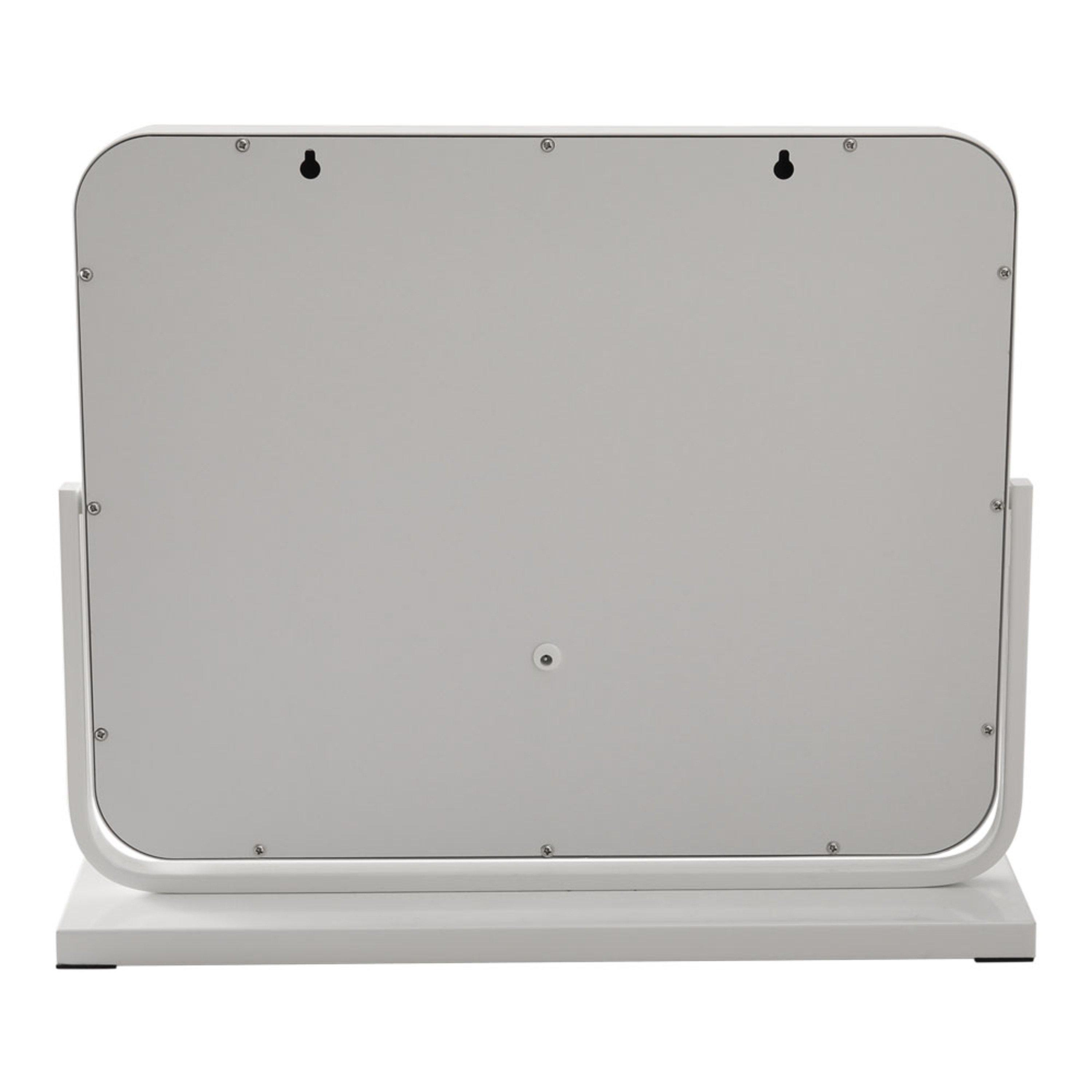 White - Kabinet UK - Rotating Rectangular Mirror with 11 Bulbs - 6