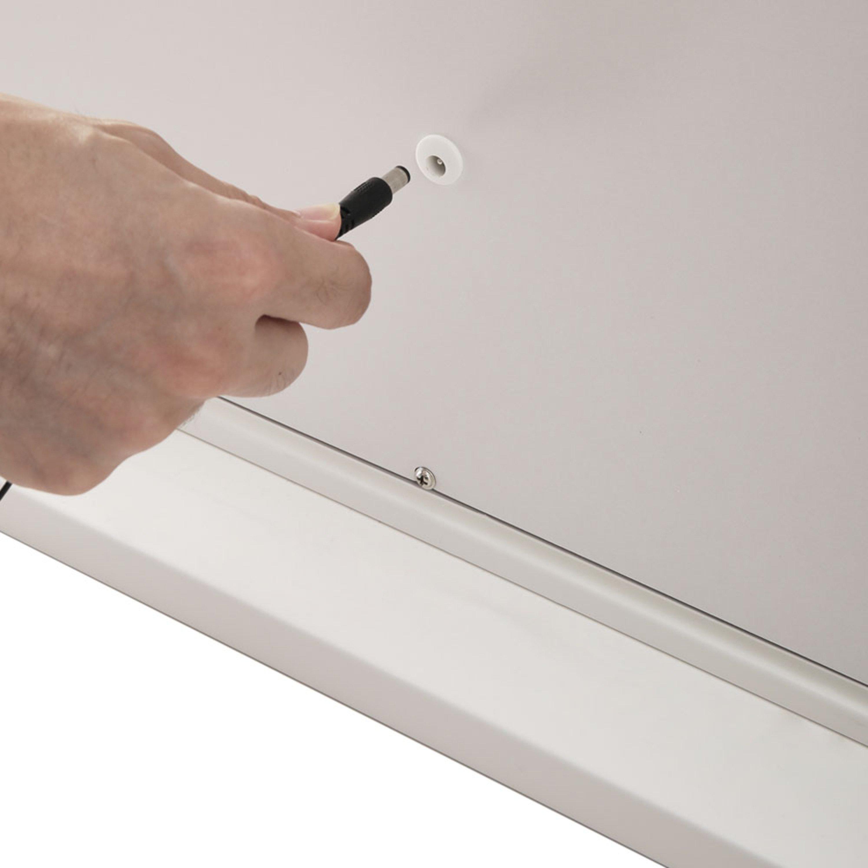 White - Kabinet UK - Rotating Rectangular Mirror with 11 Bulbs - 7