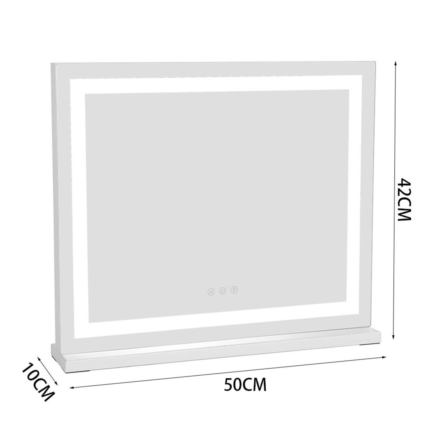 White - Kabinet UK - Rectangular Makeup Mirror with LED Light Strip - 11