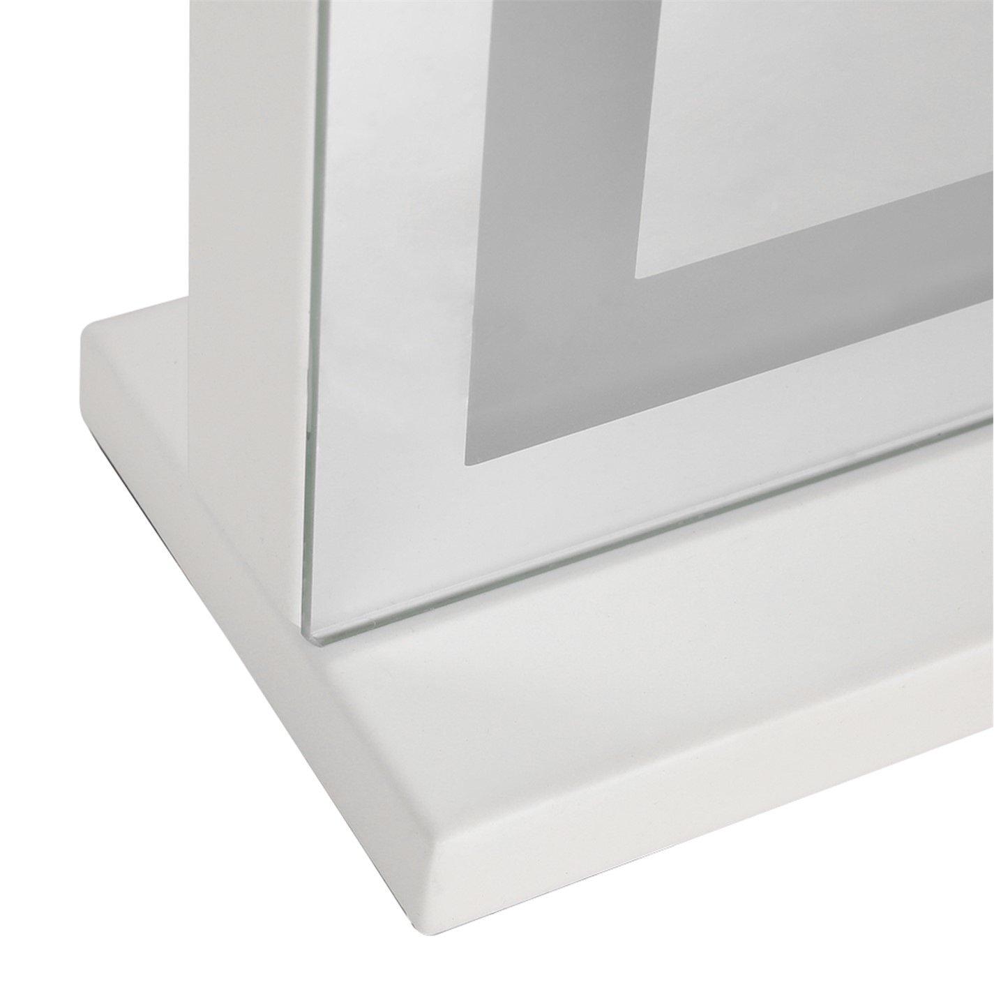 White - Kabinet UK - Rectangular Makeup Mirror with LED Light Strip - 7