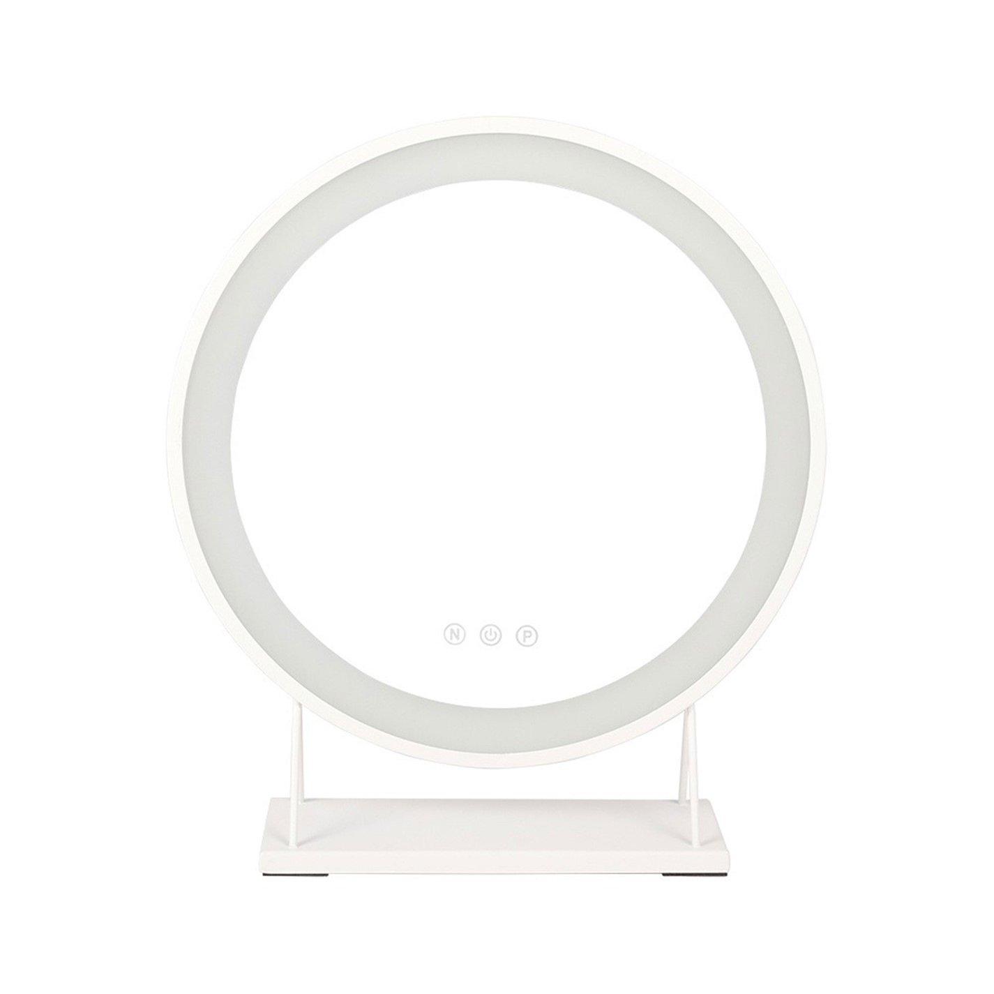 White - Kabinet UK - Round Makeup Mirror with LED Light Strip - 3