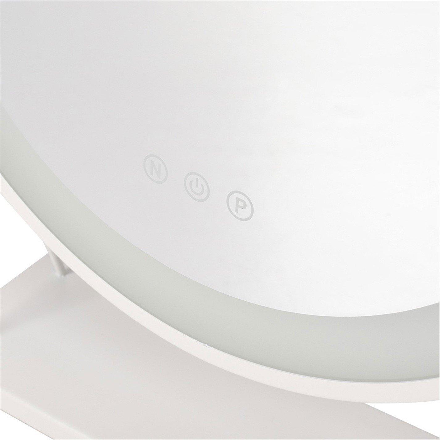 White - Kabinet UK - Round Makeup Mirror with LED Light Strip - 5