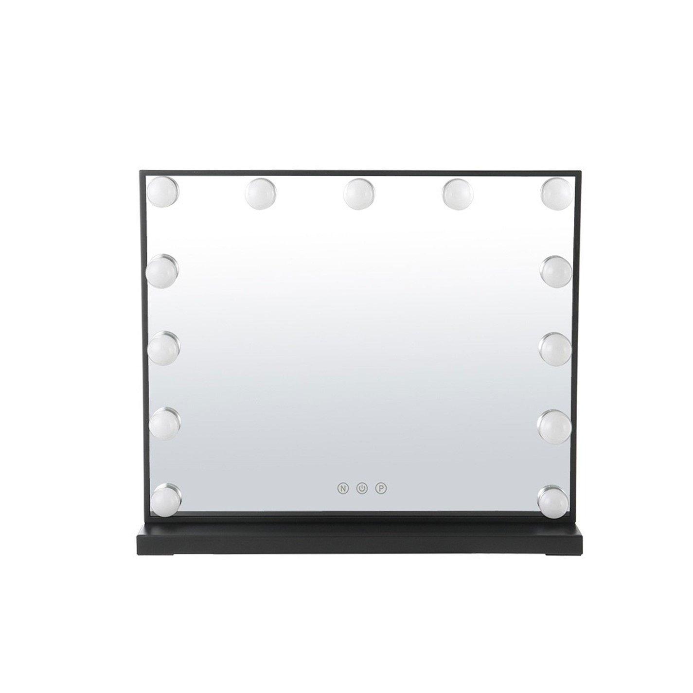Black - Kabinet UK - Rectangular Makeup Mirror with 13 LED Bulbs - 3