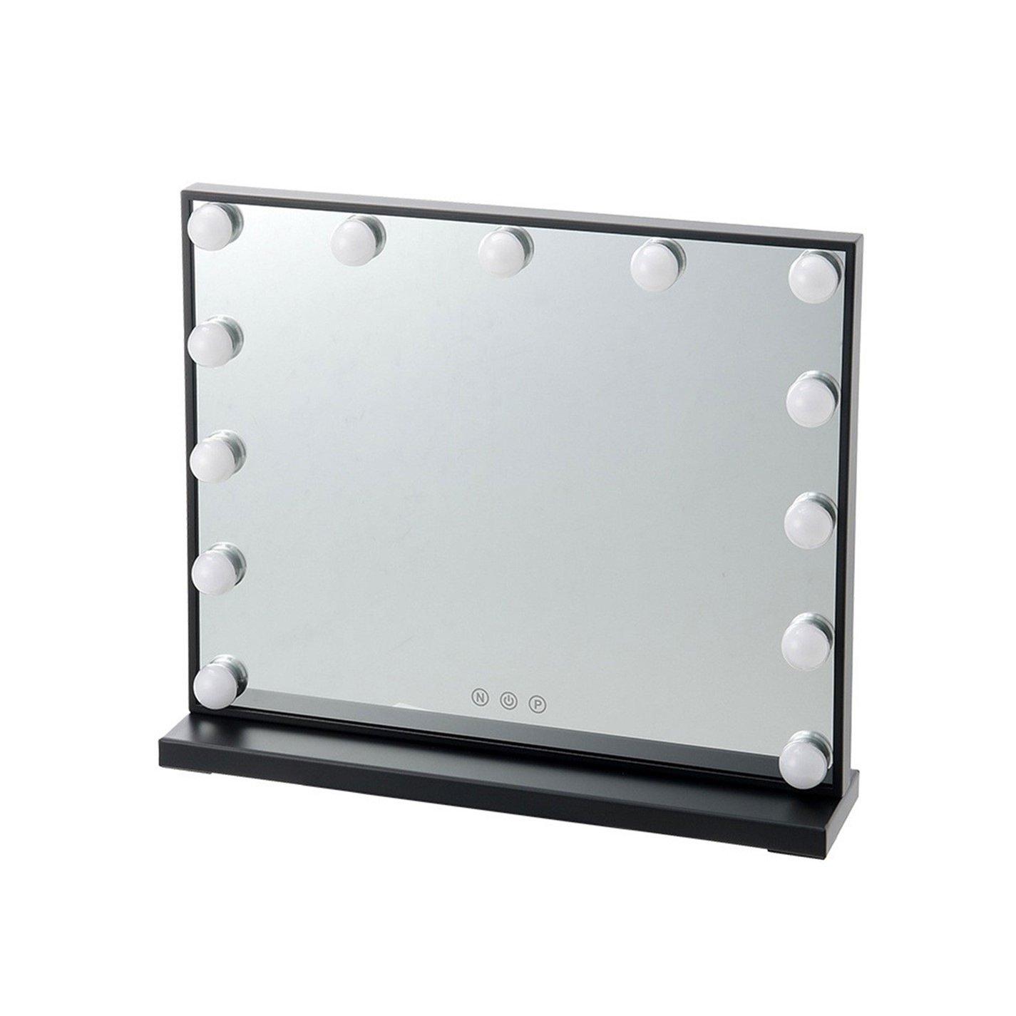 Black - Kabinet UK - Rectangular Makeup Mirror with 13 LED Bulbs - 4