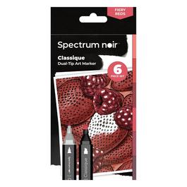 Crafters Companion Spectrum Noir Classique 6pc-Fiery Reds