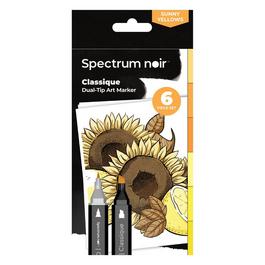 Crafters Companion Spectrum Noir Classique 6pc-Sunny Yellows