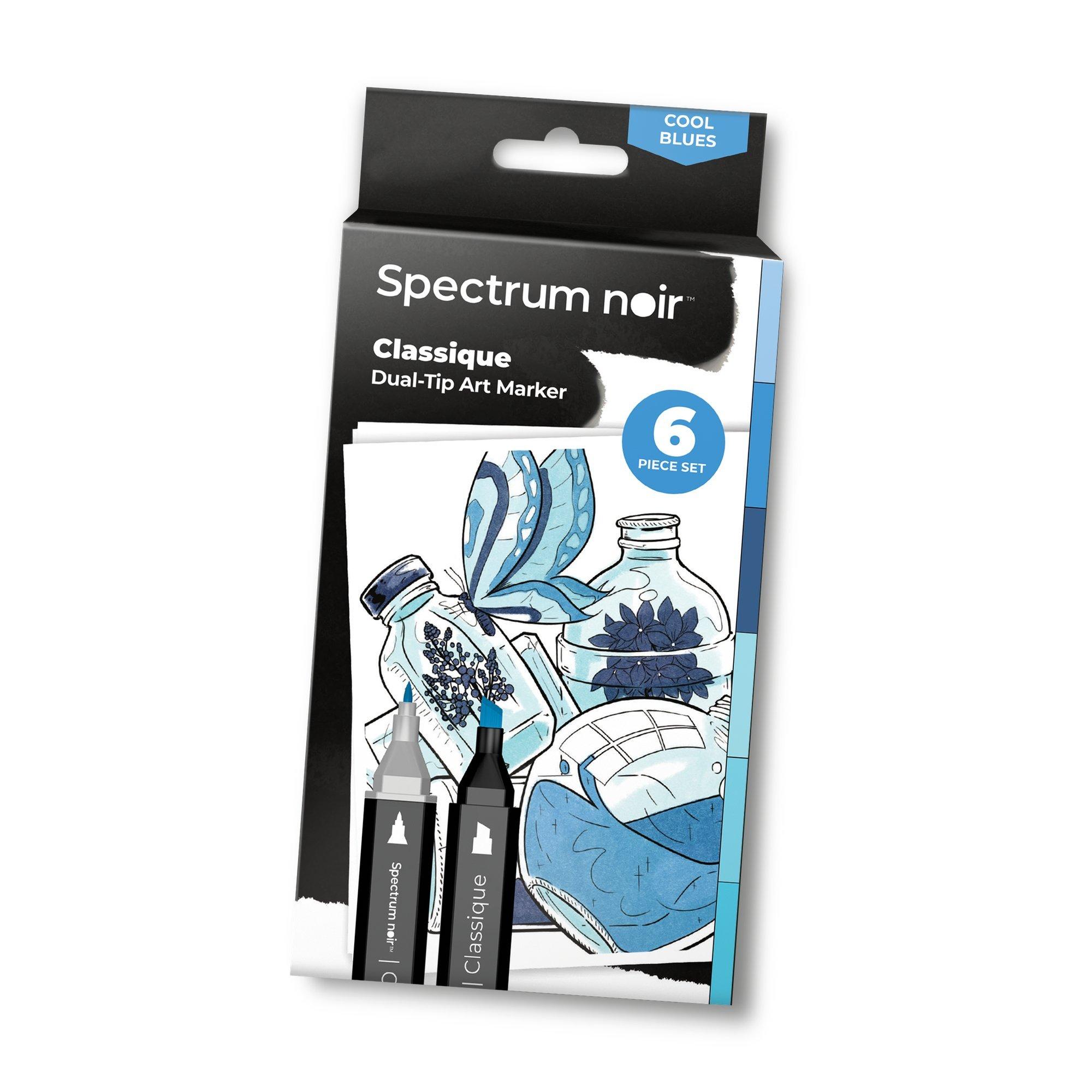 Multi - Crafters Companion - Spectrum Noir-Classique 6pc-Cool Blues - 3