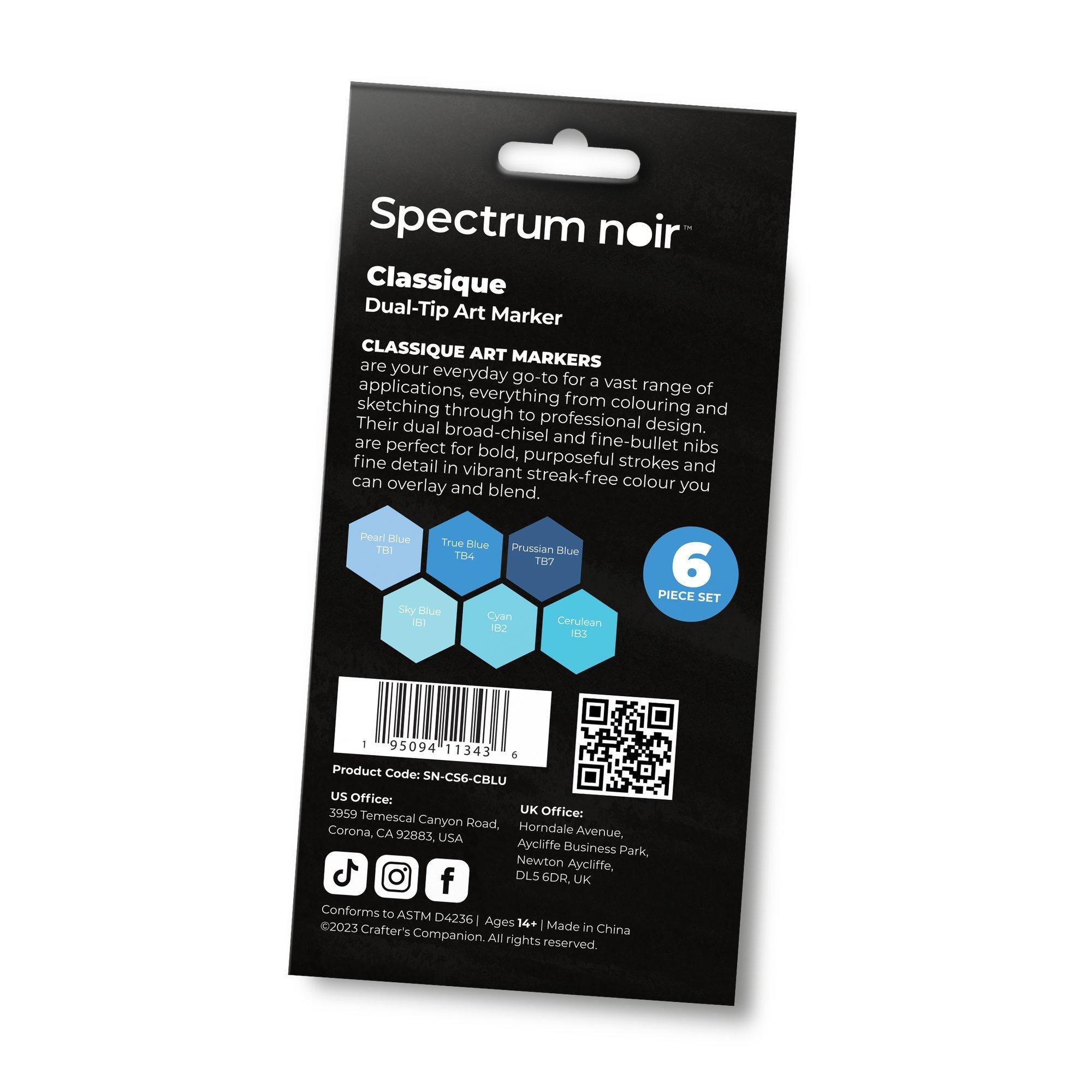 Multi - Crafters Companion - Spectrum Noir-Classique 6pc-Cool Blues - 4