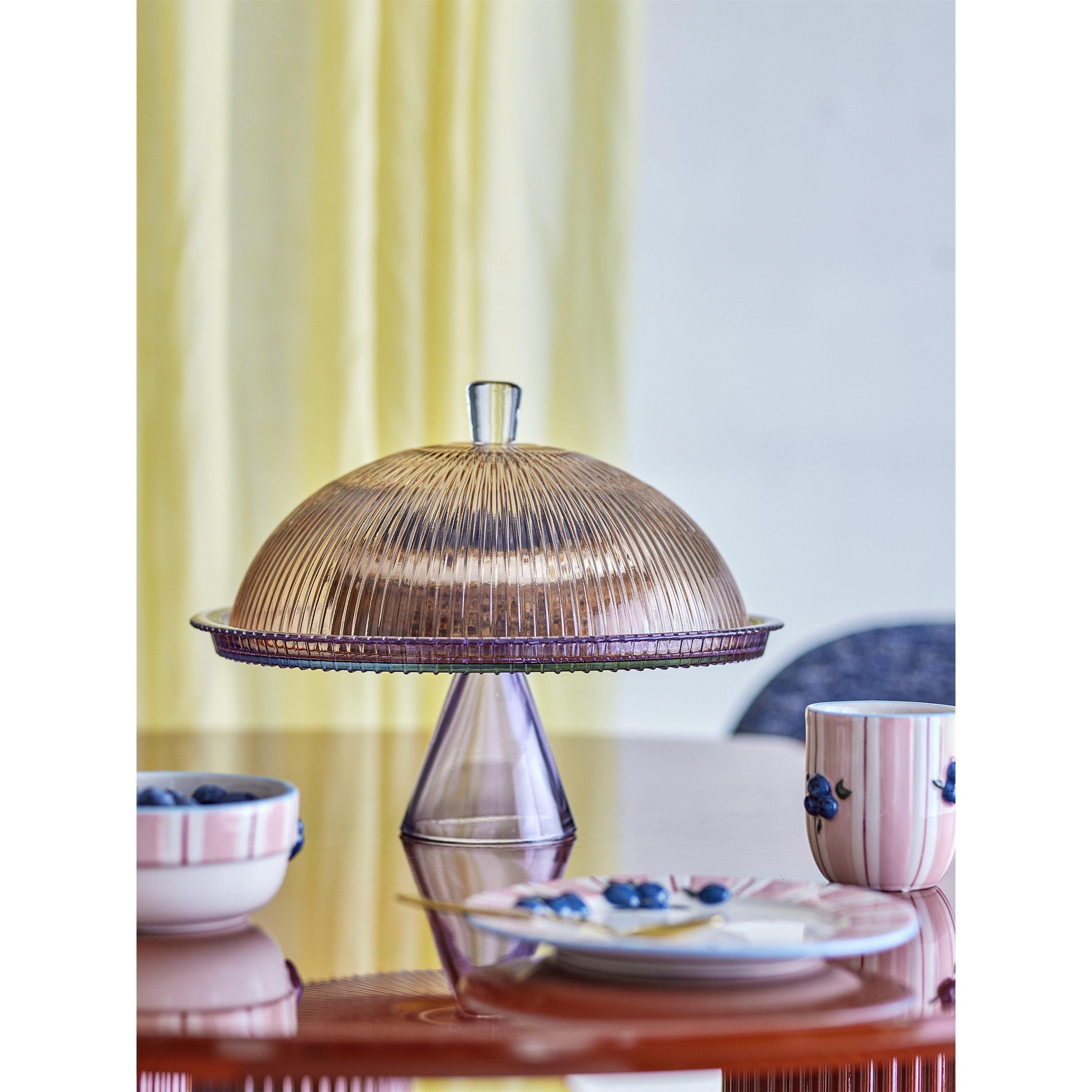 Multi - Bloomingville - Tayo Cake Tray w/Dome - 11