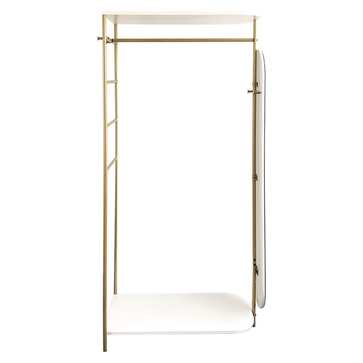 Gold - Kabinet UK - Metal Clothes Rack with Full-Length Mirror - 3