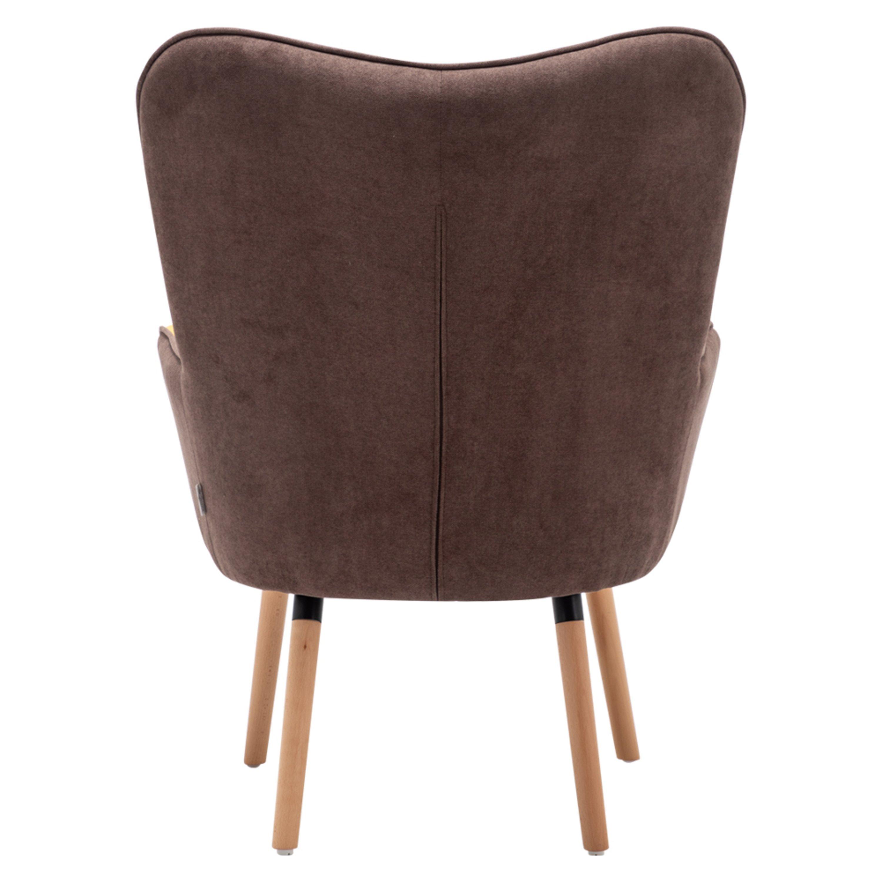 Multi - Kabinet UK - Splicing Design Armchair with Pillow and Footstool - 6