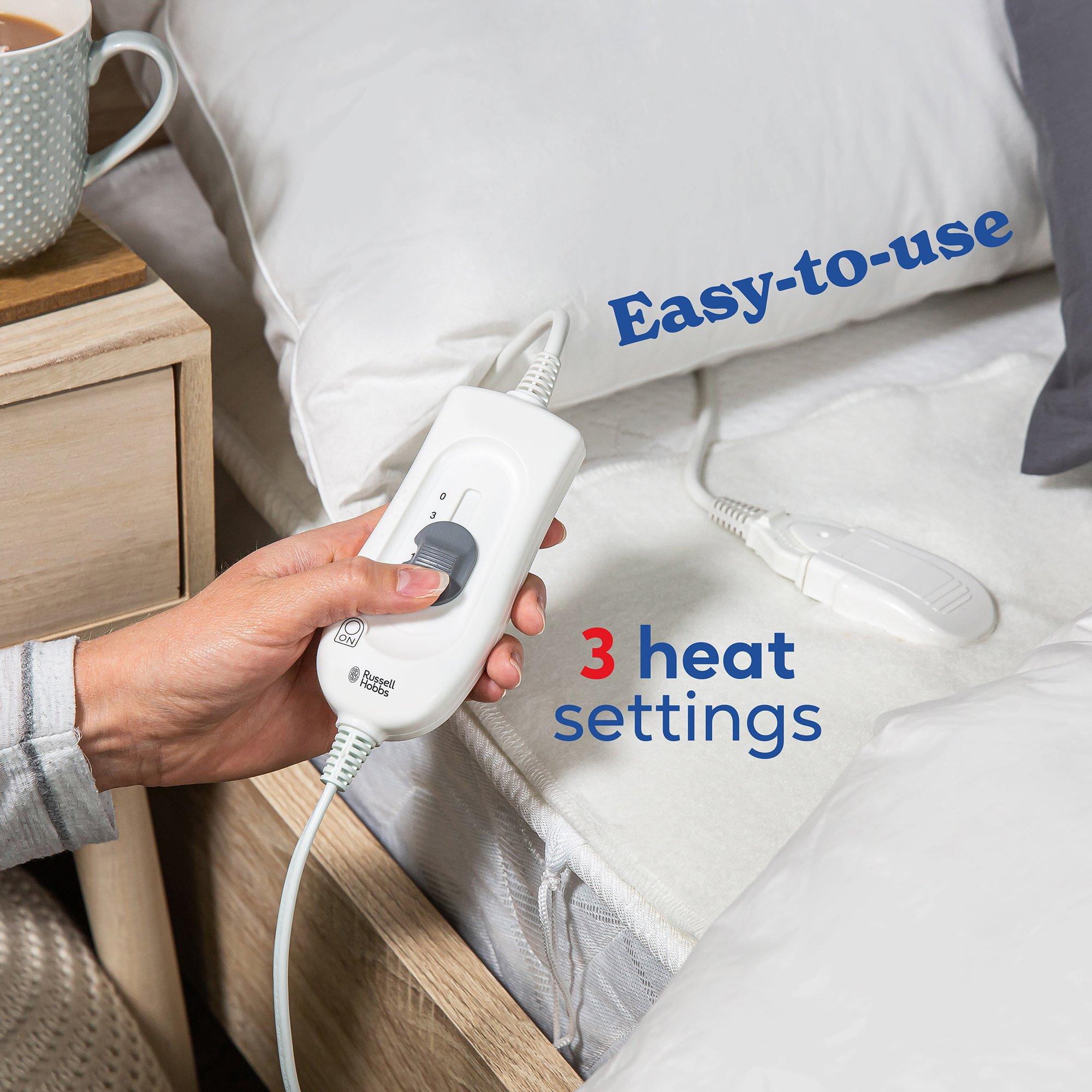 White - Russell Hobbs - RHEK6003 King Electric Underblanket 150 x 200cm - 5