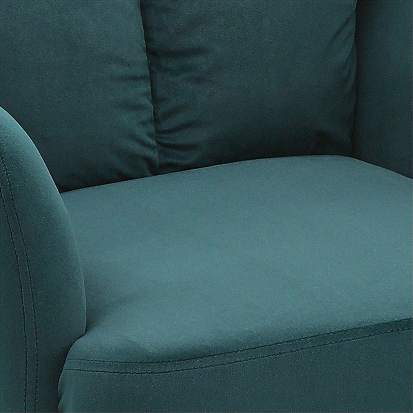 Green - Kabinet UK - Frosted Velvet Swivel ArmchairGreen - 6