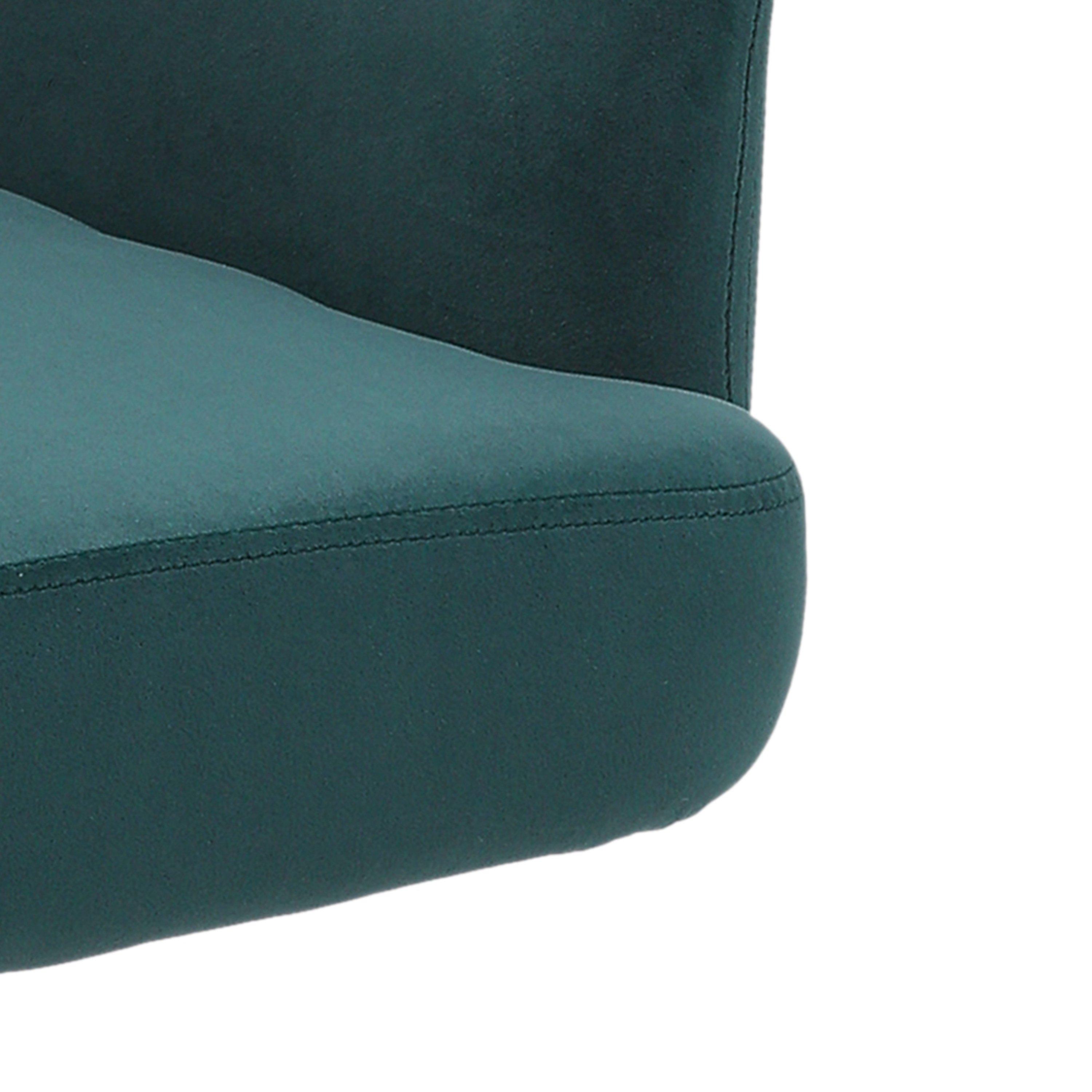Green - Kabinet UK - Frosted Velvet Swivel ArmchairGreen - 8