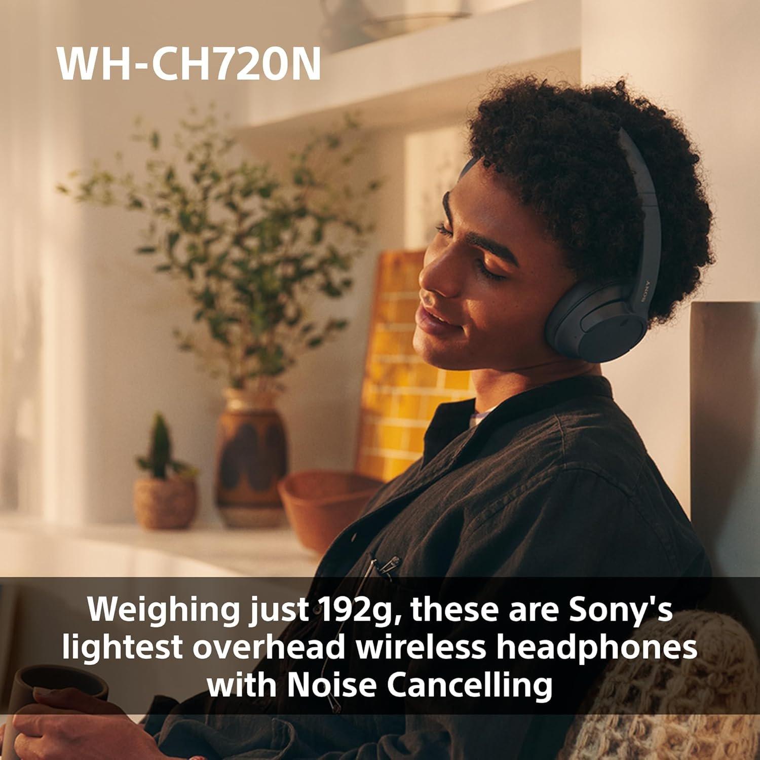Black - Sony - WH-CH720N Noise Cancelling Wireless Headphones- Black - 4