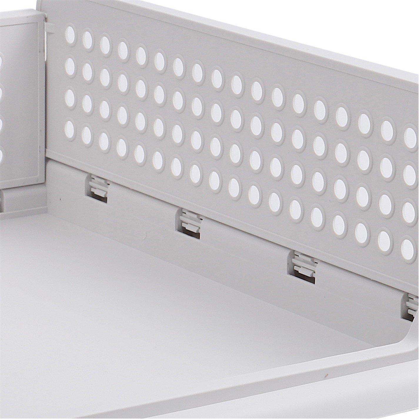 Off White - LIFE IDEAS - 1 Tier Open Design Stackable Storage Basket - 4