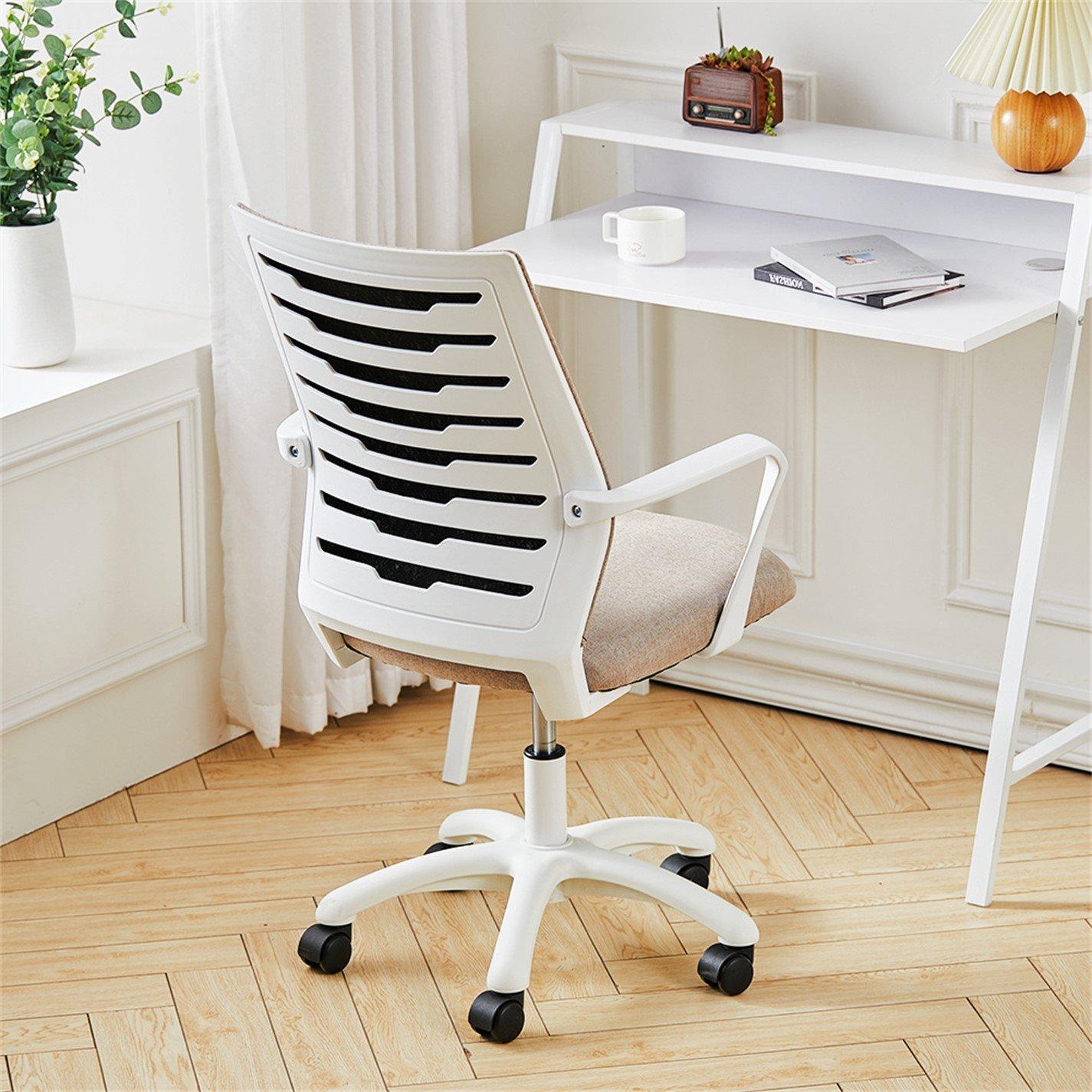Khakiwhite - Kabinet UK - Curved Back Swivel Office Chair - 2