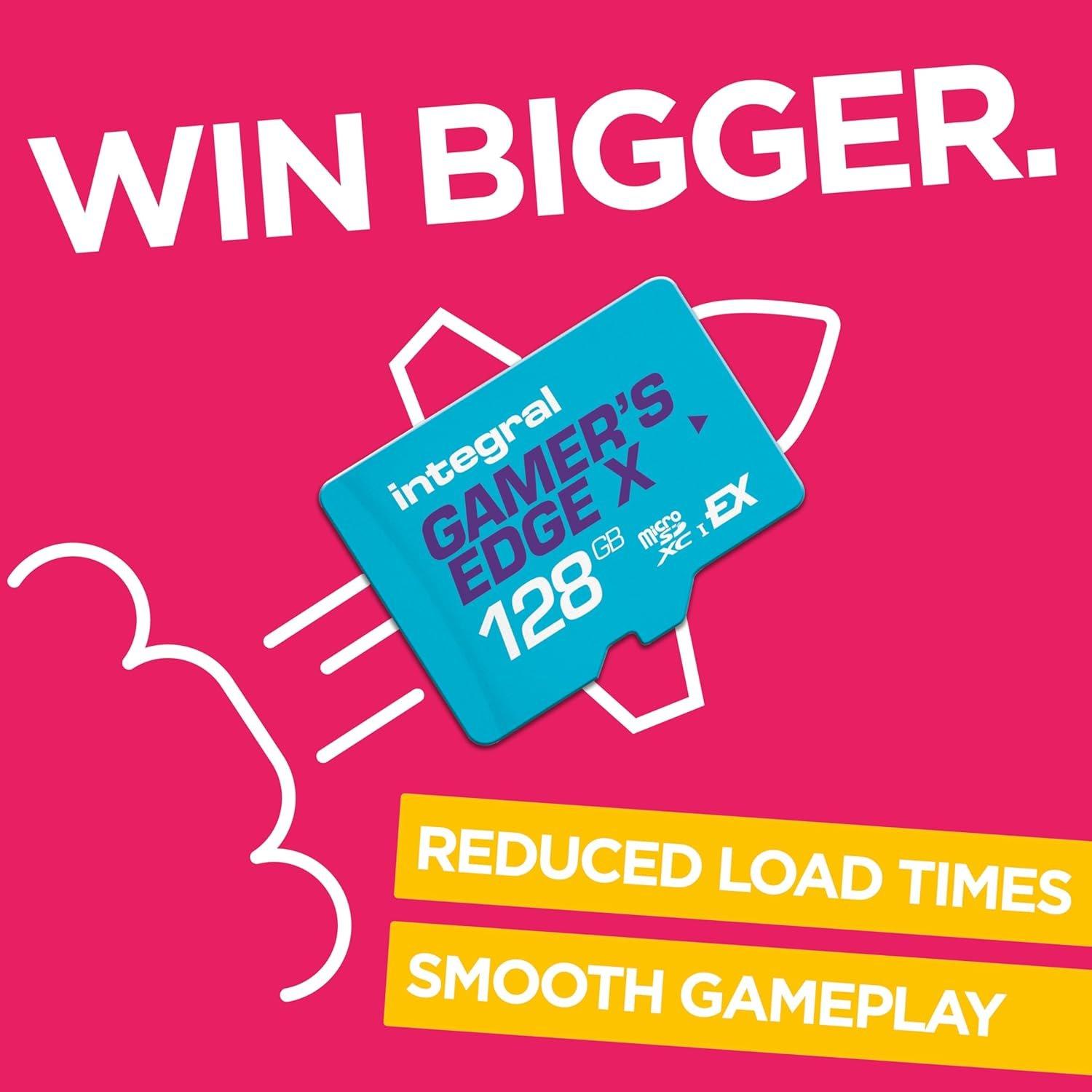 Sort - Integral - 128GB Gamers Edge X Micro SD Express Card for Nintendo Switch 2 up to 890MB/s Read 550MB/s Write - 6