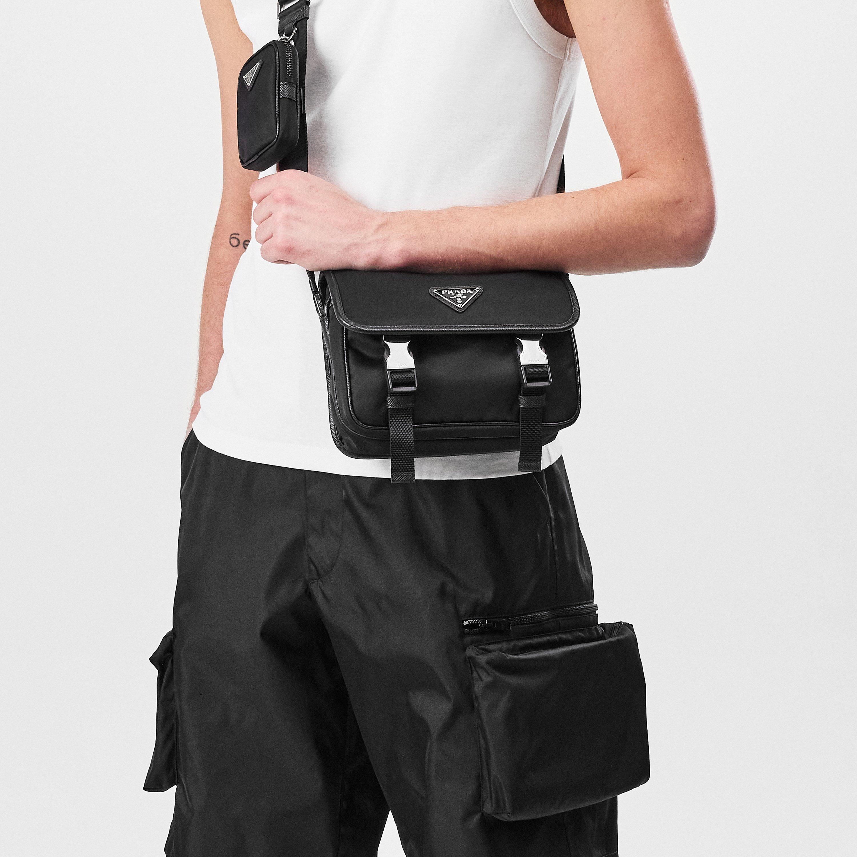 Black - Prada - Re-Nylon Shoulder Bag - 3