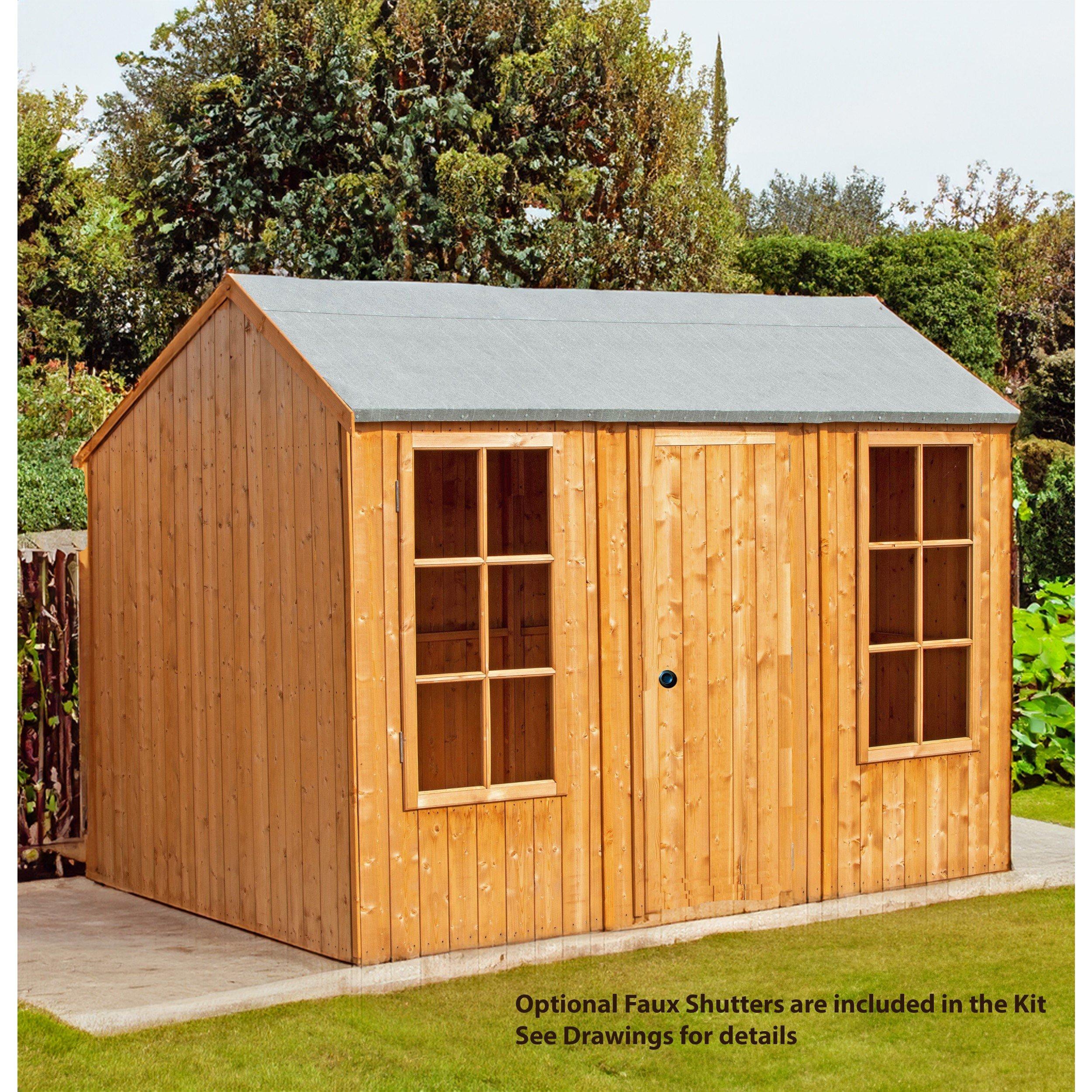 Wood - Shire - Holt 7x10 Single Door Shed - 1