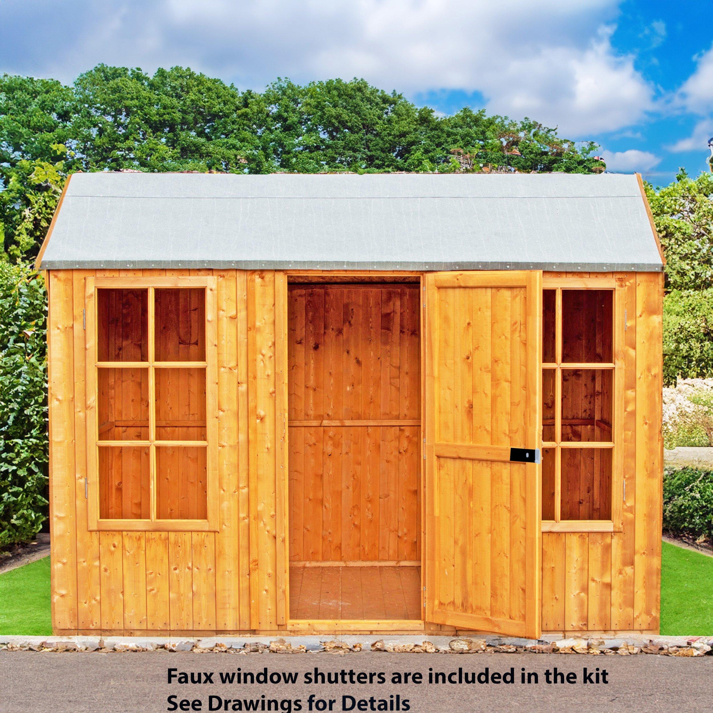Wood - Shire - Holt 7x10 Single Door Shed - 2