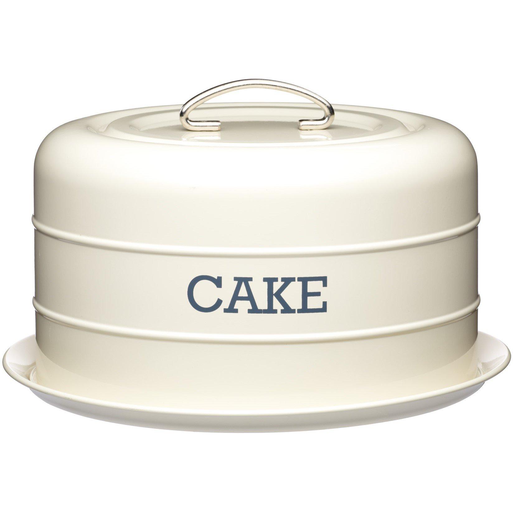 Cream - KitchenCraft - Living Nostalgia Antique Cream Domed Cake Tin - 1