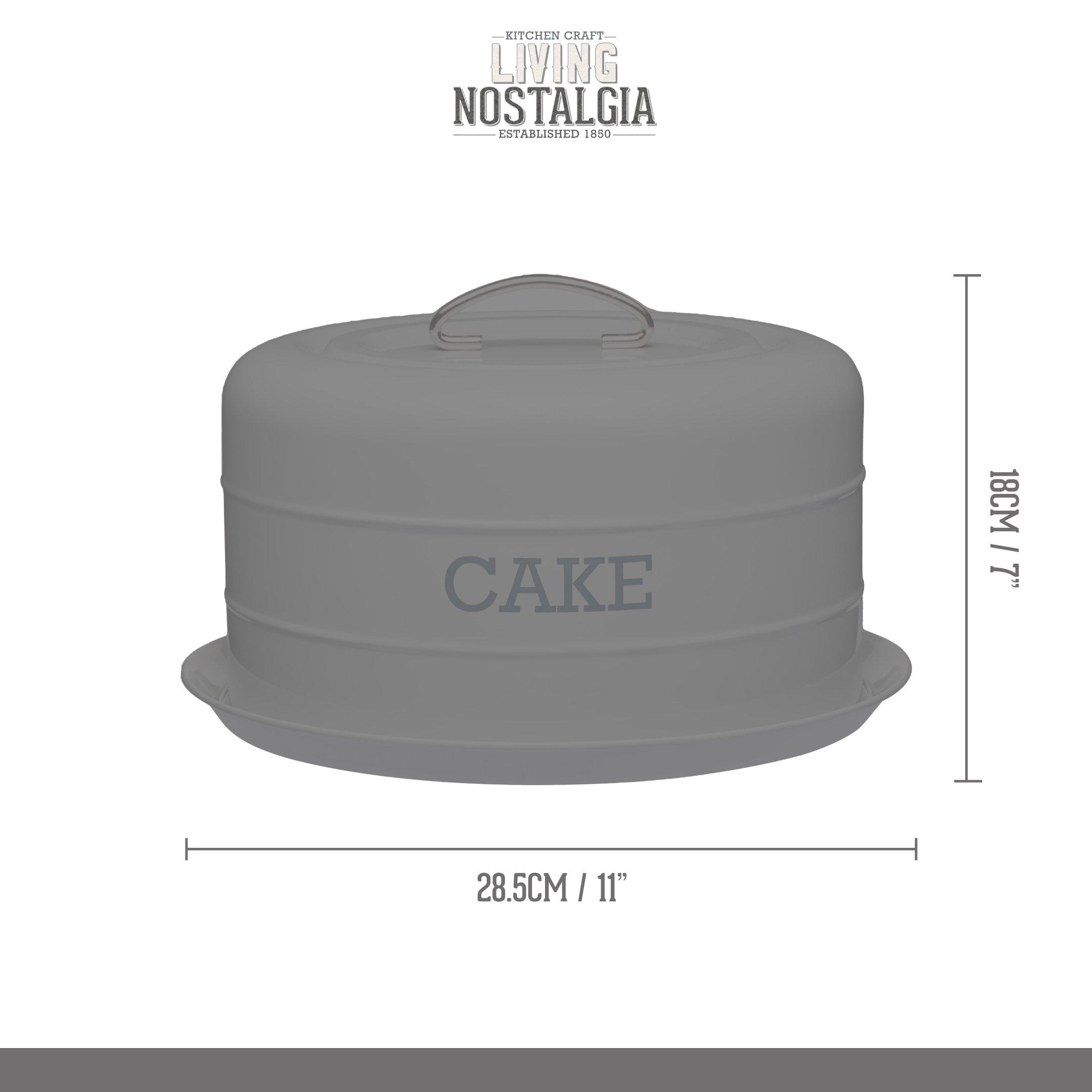 Cream - KitchenCraft - Living Nostalgia Antique Cream Domed Cake Tin - 2