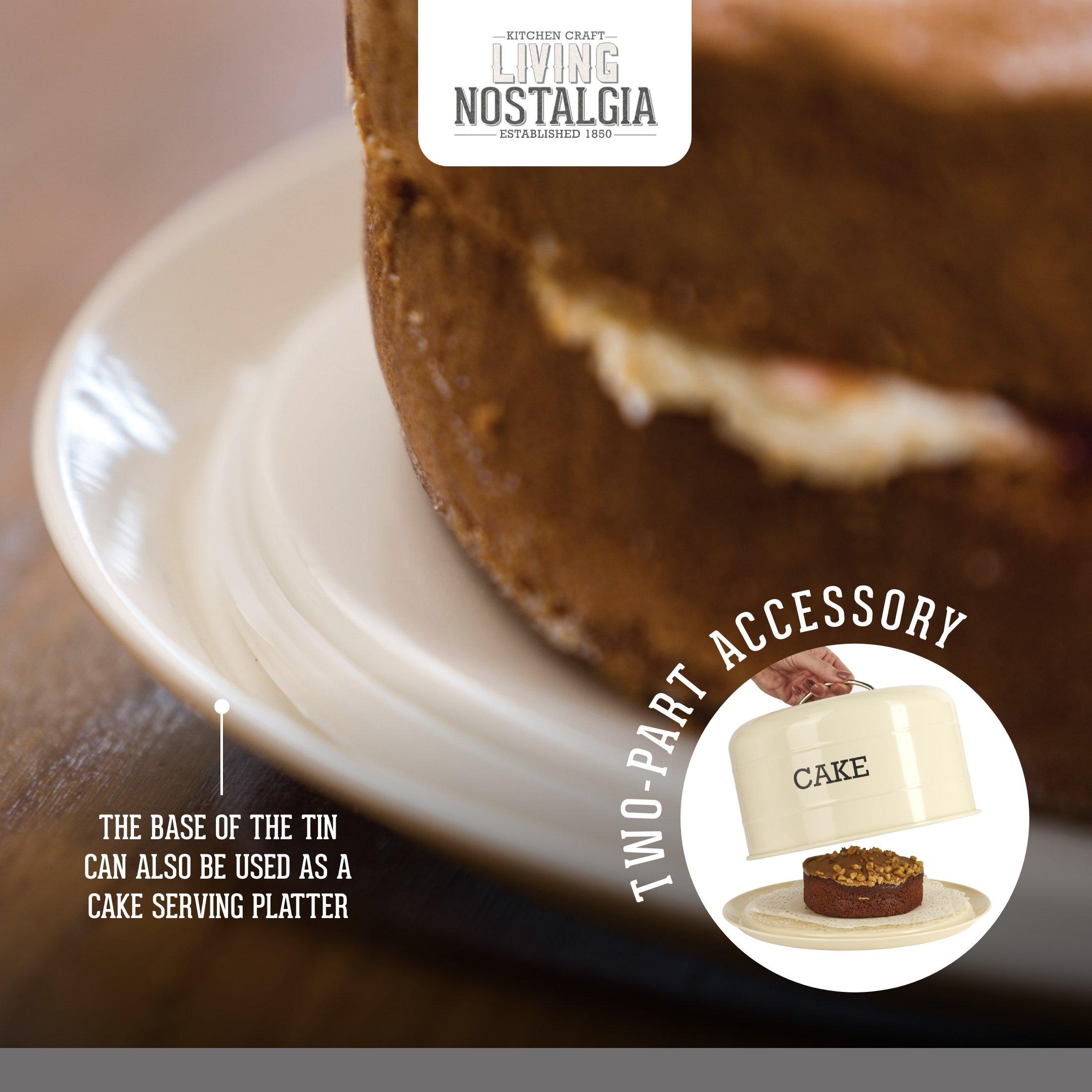 Cream - KitchenCraft - Living Nostalgia Antique Cream Domed Cake Tin - 5