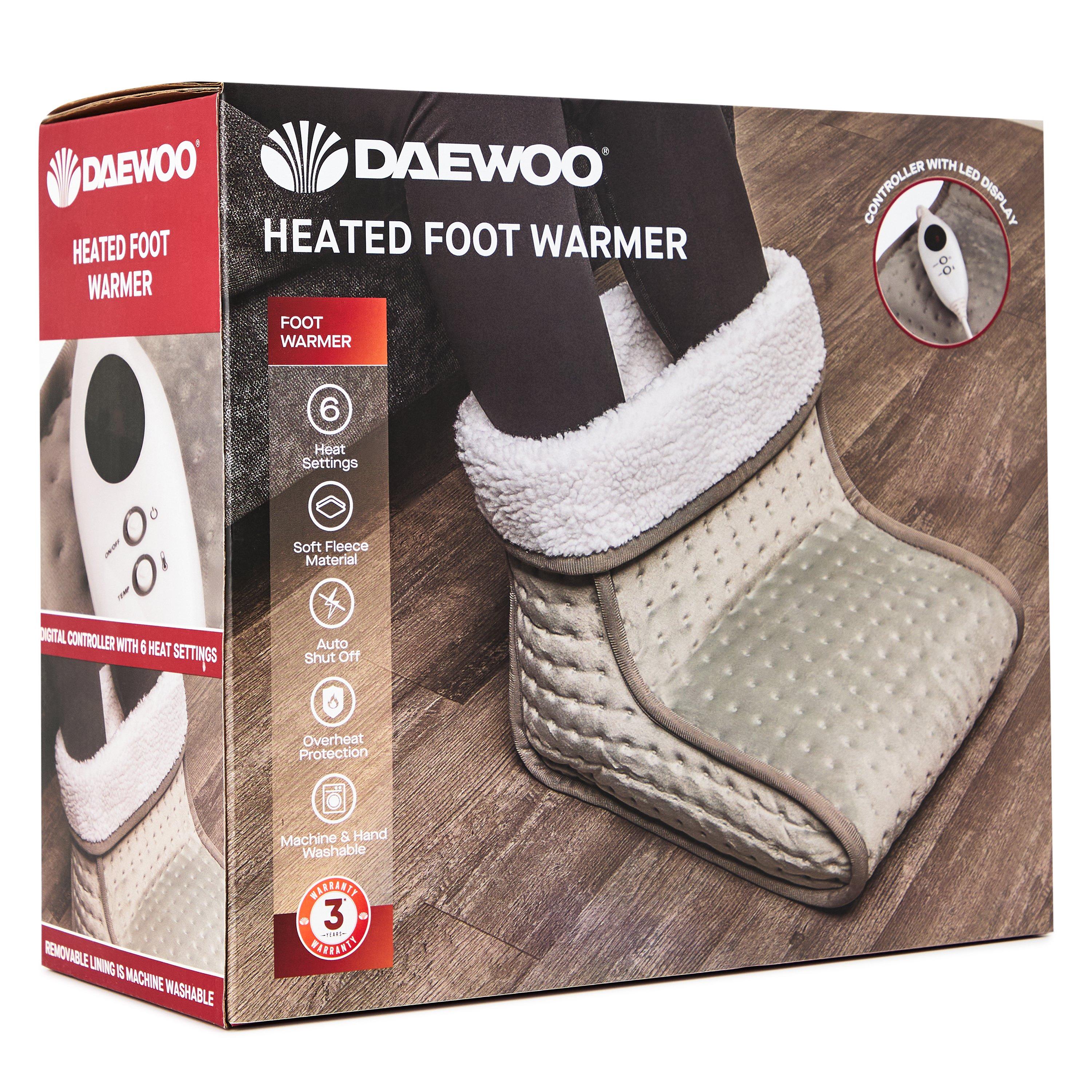 Grey - Daewoo Electricals - Daewoo Mains Powered Heated FootWarmer - 1