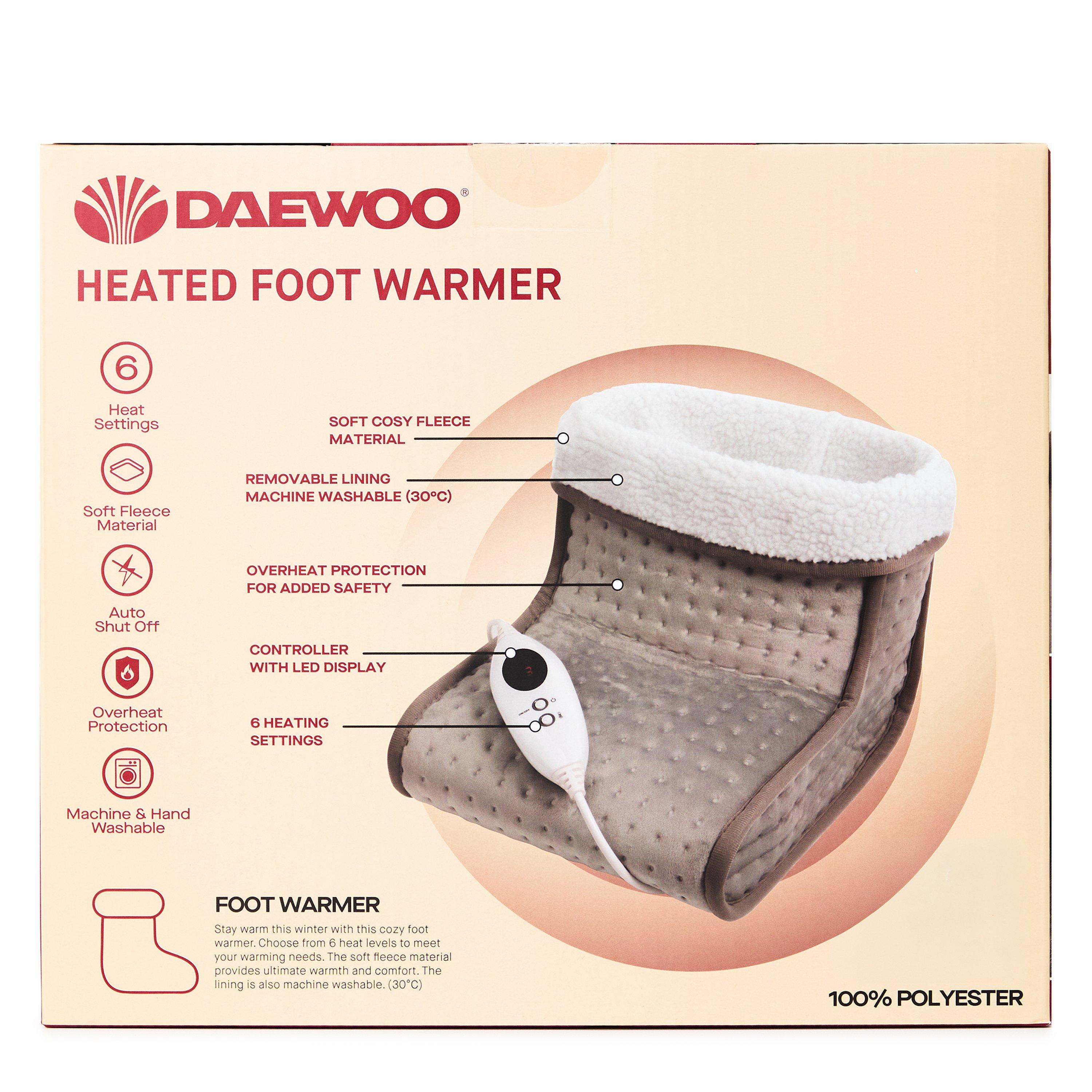 Grey - Daewoo Electricals - Daewoo Mains Powered Heated FootWarmer - 2