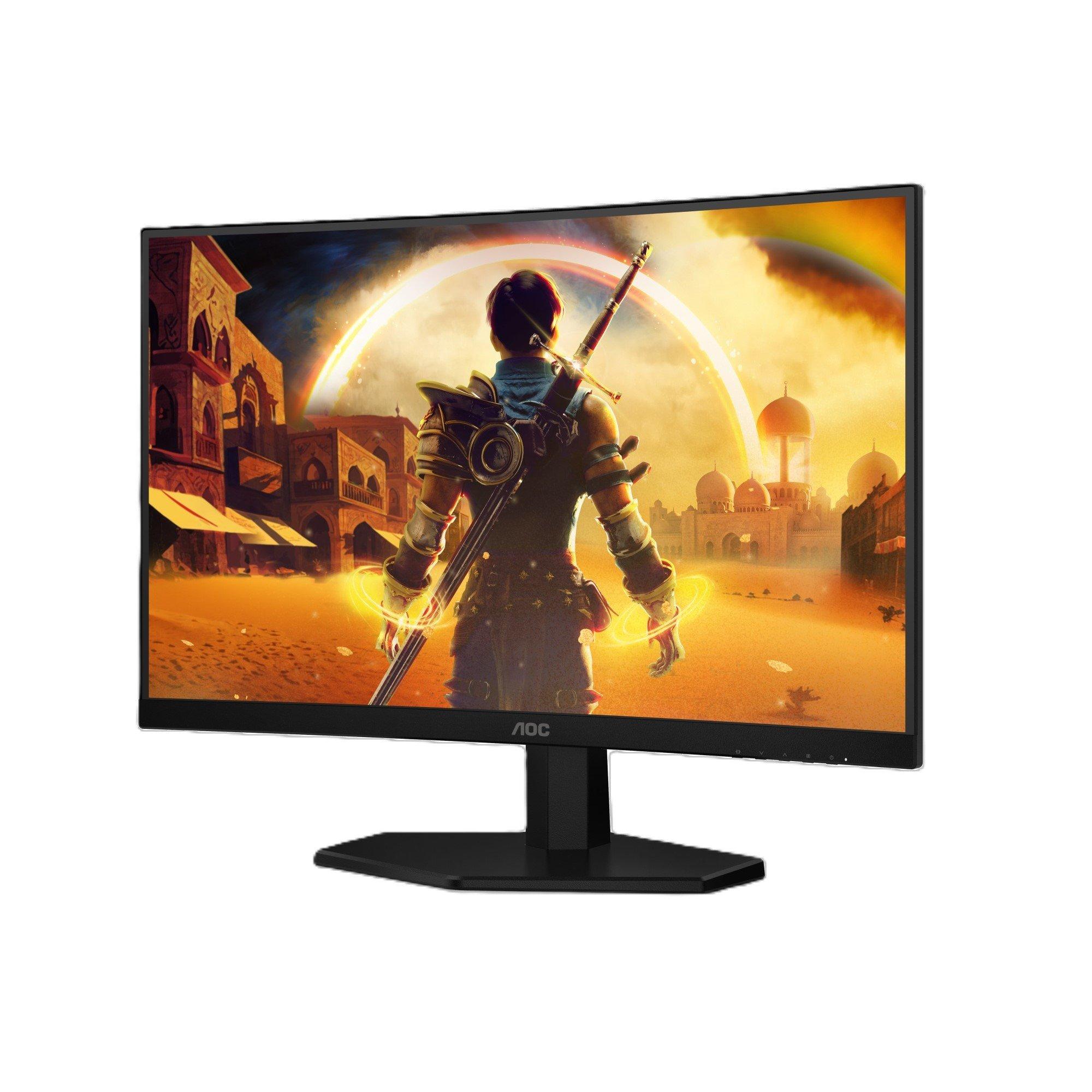 Black - AOC - C24G42FE 23.6 Inch Curved VA 144Hz (180Hz OC) HDMI DP Gaming Monitor - 3