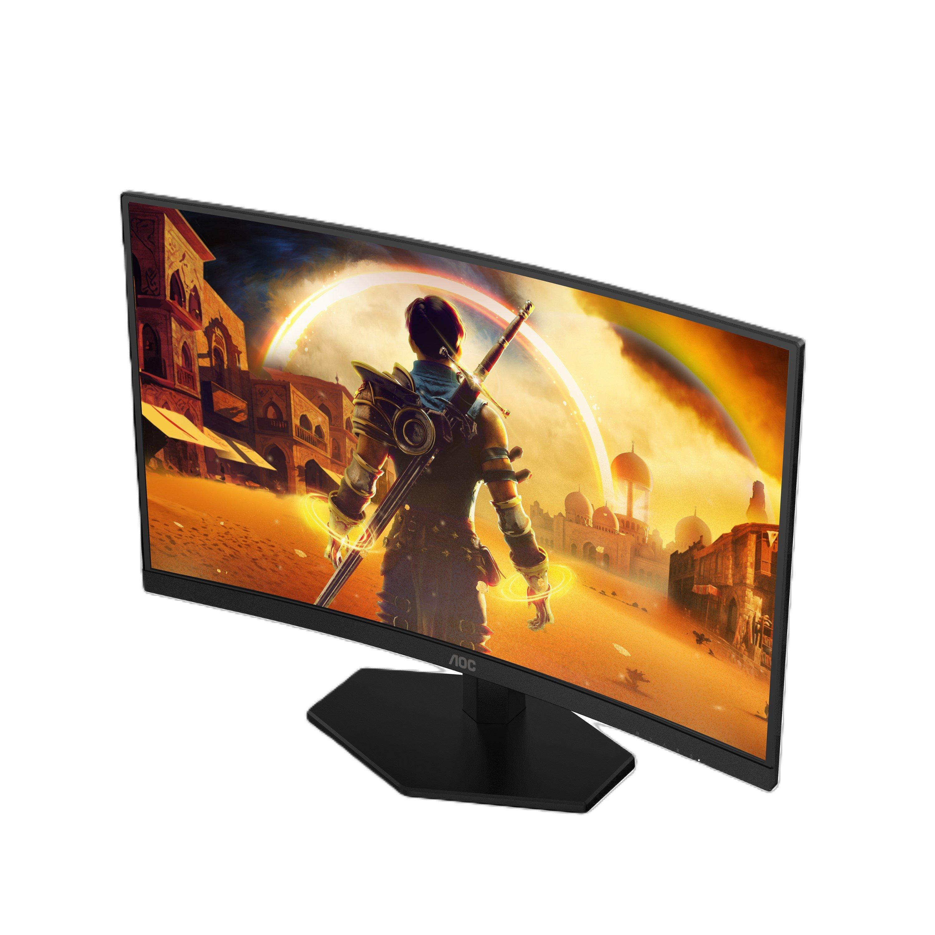 Black - AOC - C27G42FE 27 Inch Curved VA 144Hz (180Hz OC) HDMI DP Gaming Monitor - 3