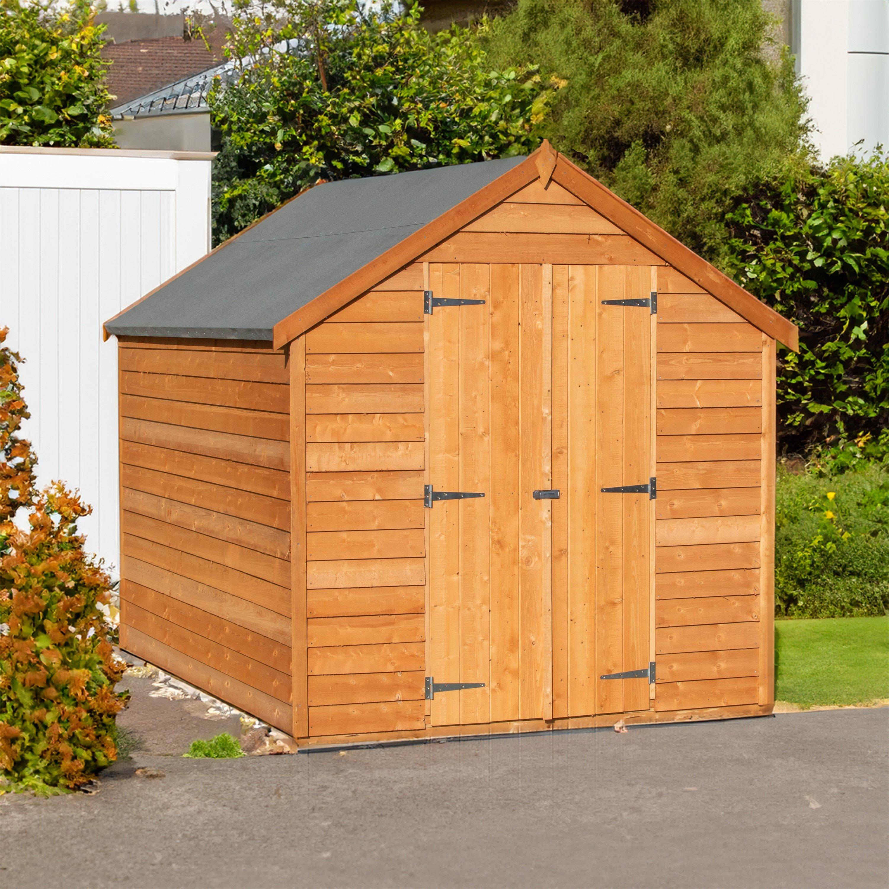 Shire  Overlap 8X6 Double Door - Wood - 8 x 6ft