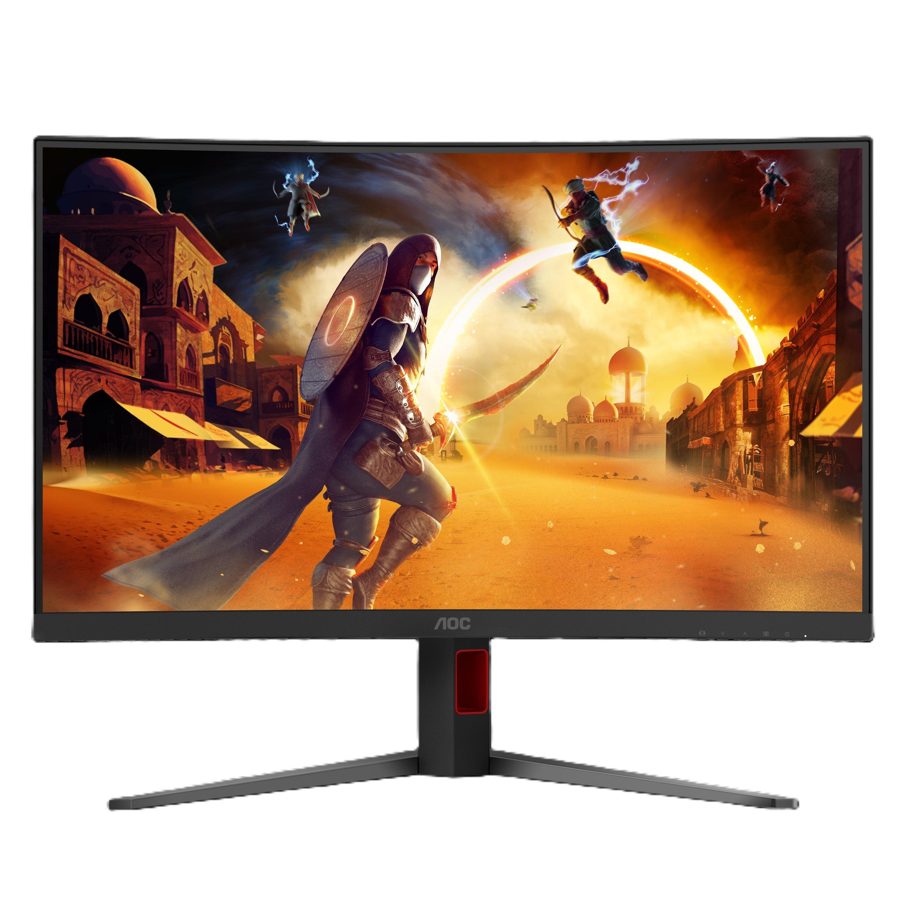 Black - AOC - C32G4Z 31.5 Inch Curved VA FHD 240Hz (260Hz OC) 2 HDMI 1 DP Gaming Monitor - 4