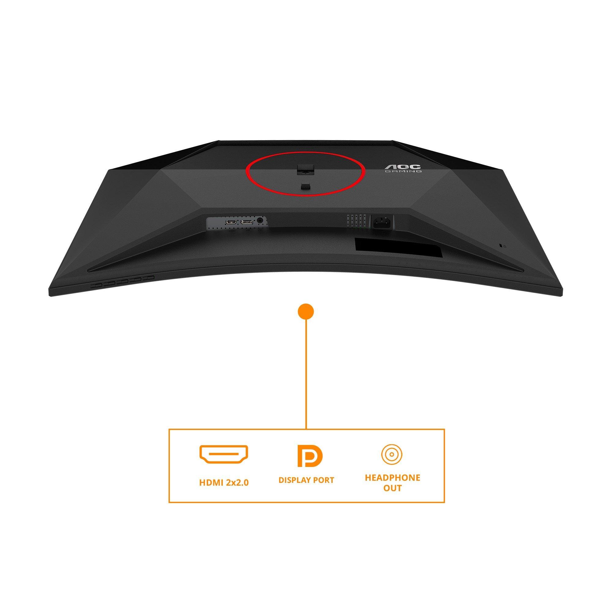 Black - AOC - C32G4Z 31.5 Inch Curved VA FHD 240Hz (260Hz OC) 2 HDMI 1 DP Gaming Monitor - 7