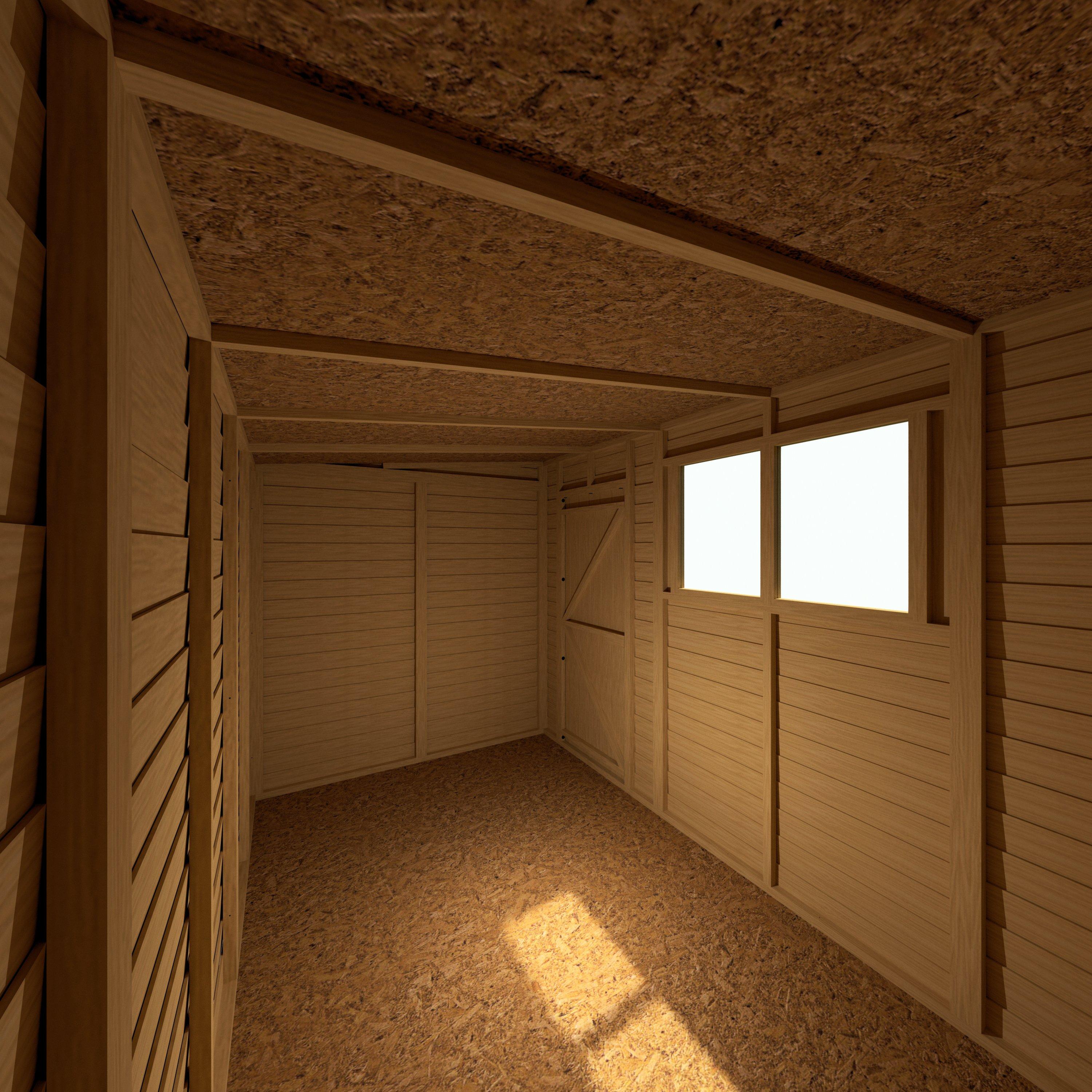 Wood - Shire - Overlap 10x6 Single Door Pent - 5