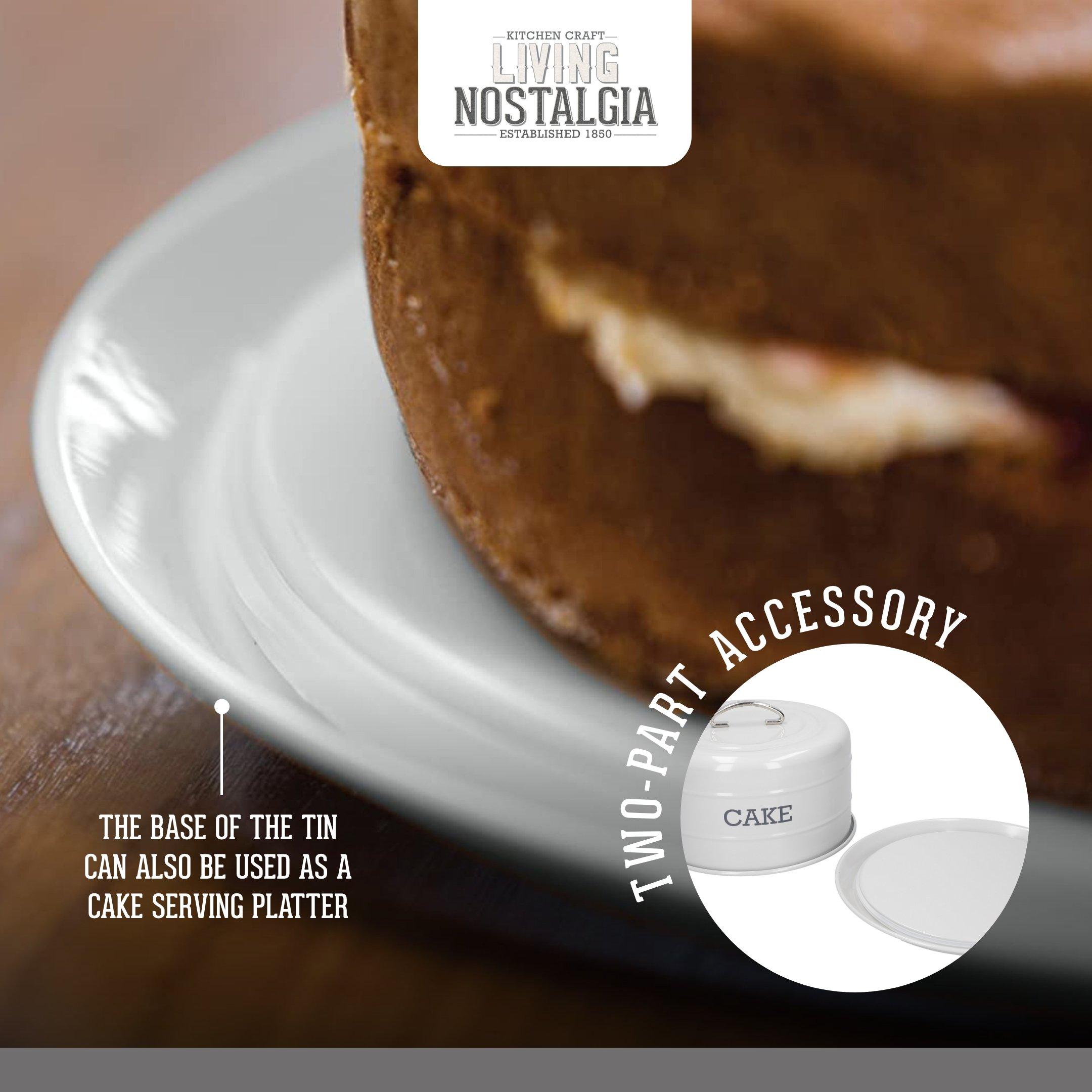 Grey - KitchenCraft - Living Nostalgia French Grey Domed Cake Tin - 5