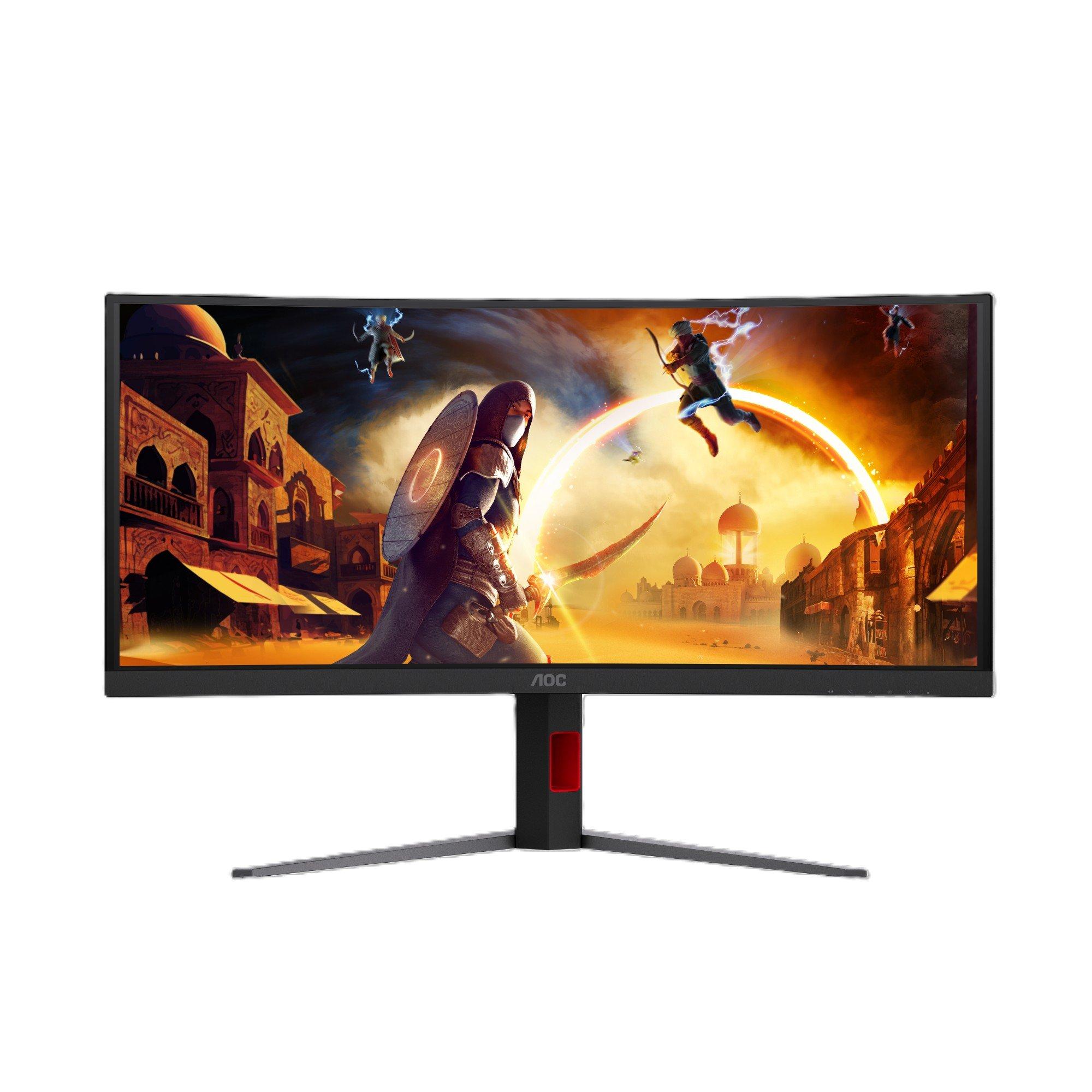 Black - AOC - CU34G4ZCA 34 Inch Fast VA U/W QHD 240Hz (250Hz OC) 2 HDMI 2.1 DP Gaming Monitor - 3