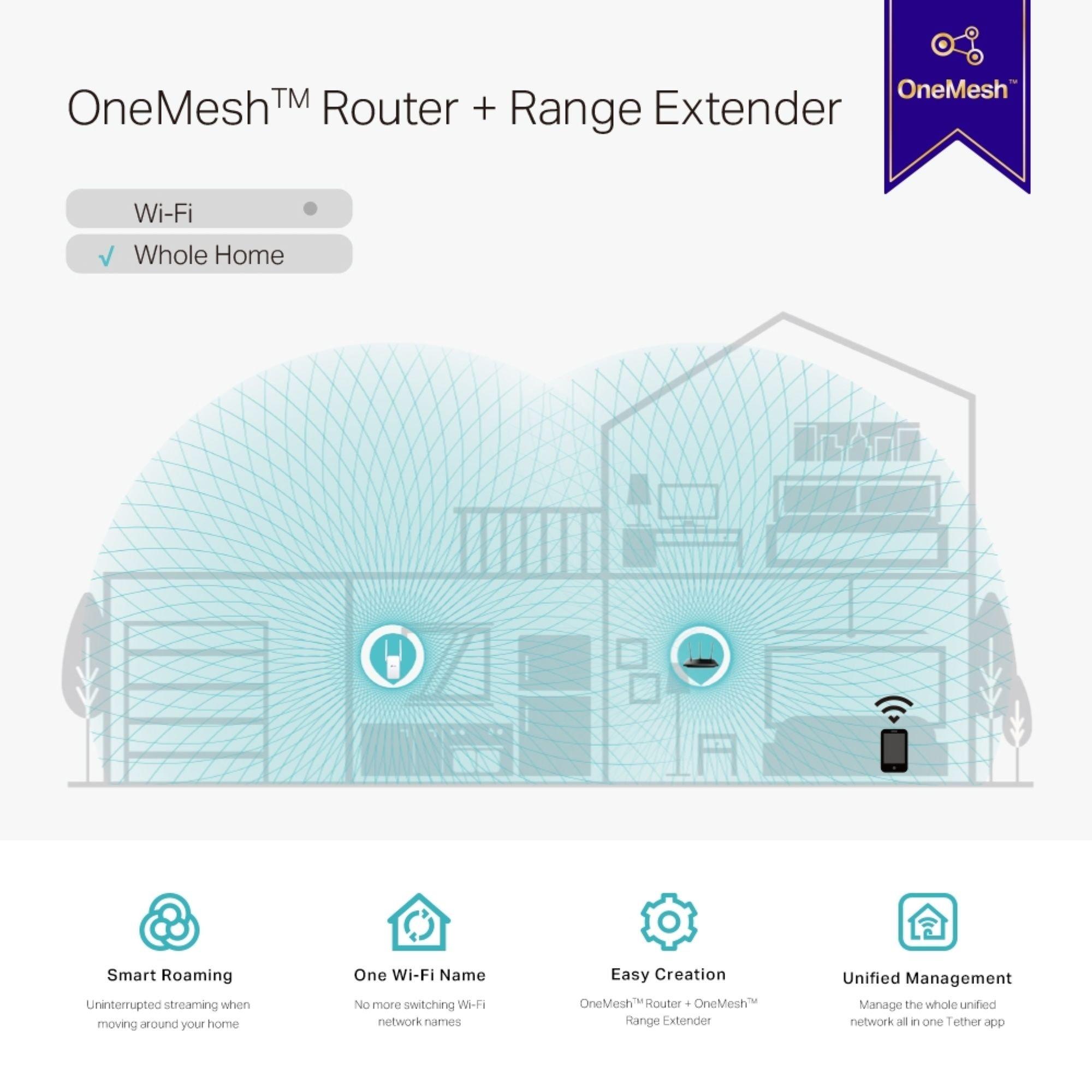 Weiß - TP-Link - RE315 AC1200 Wi-Fi Booster- Internet Range Extender - 6