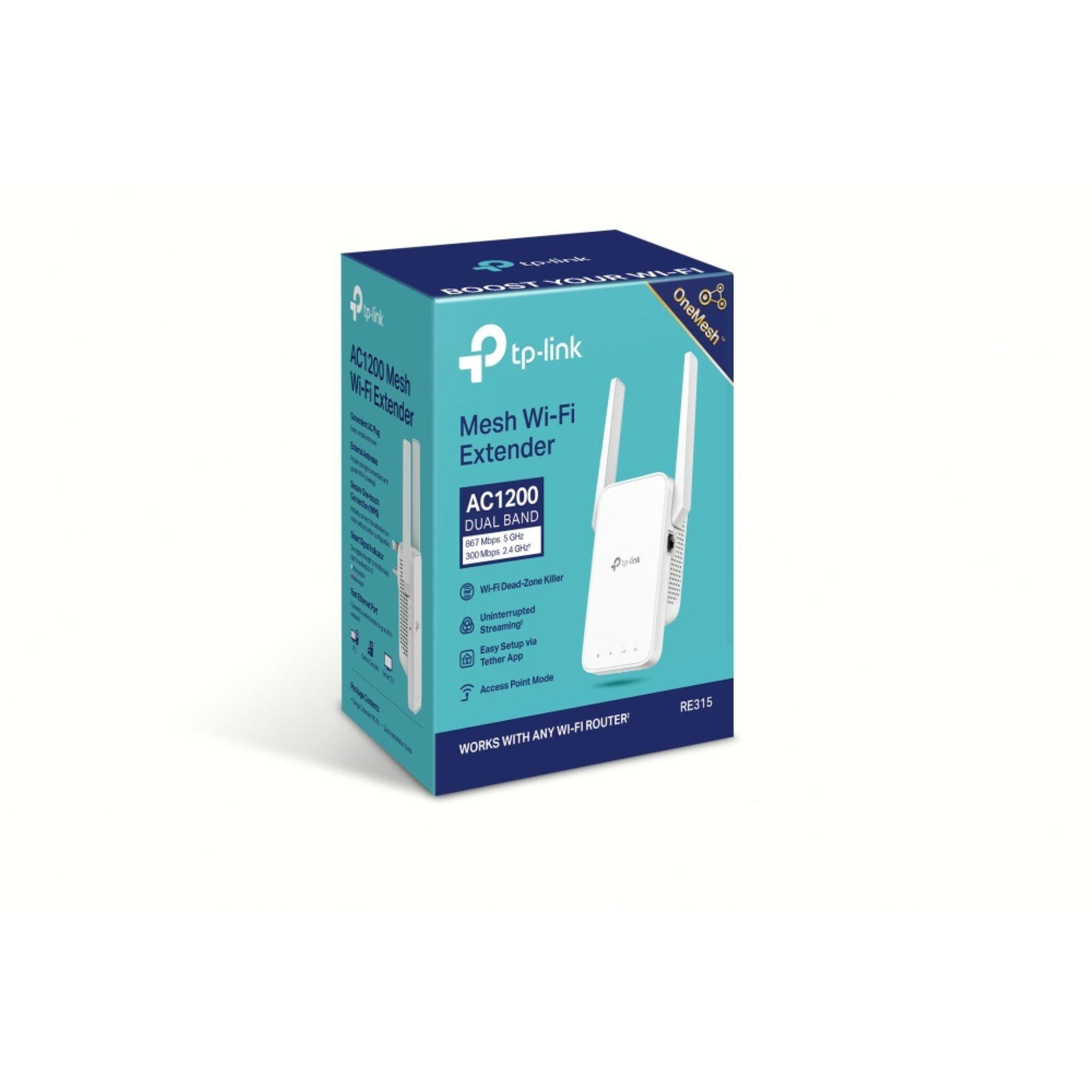 Weiß - TP-Link - RE315 AC1200 Wi-Fi Booster- Internet Range Extender - 8