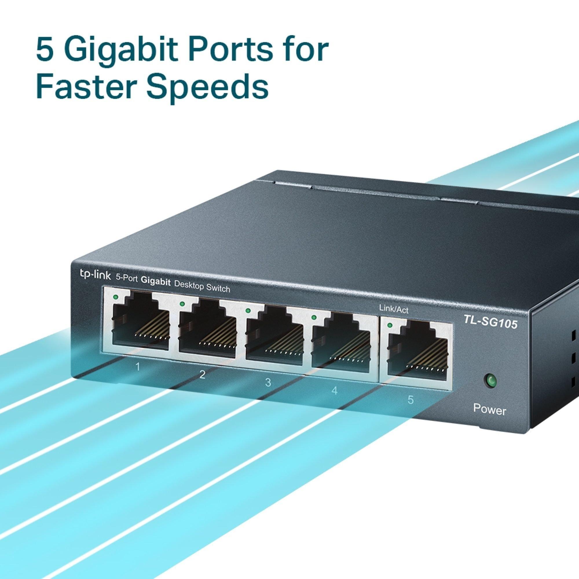 Schwarz - TP-Link - TP-Lin TL-SG105 00 - 4
