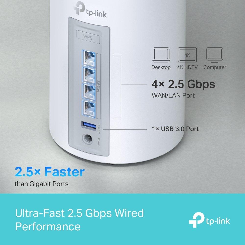 Weiß - TP-Link - Deco BE65 - BE9300 Whole Home Mesh WiFi 7 System - 3 Pack - 4