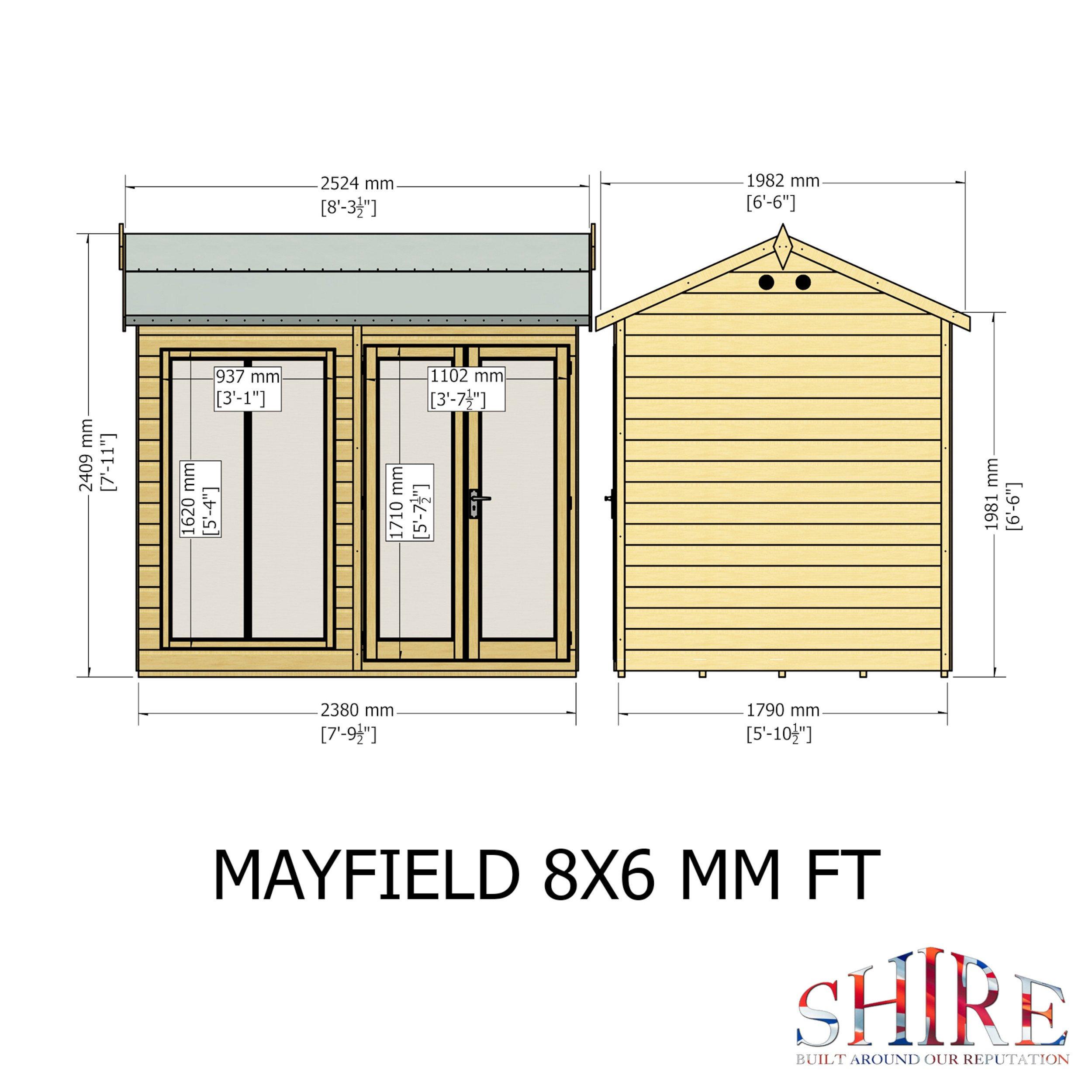 Wood - Shire - Mayfield 8x6 SummerHouse - 4