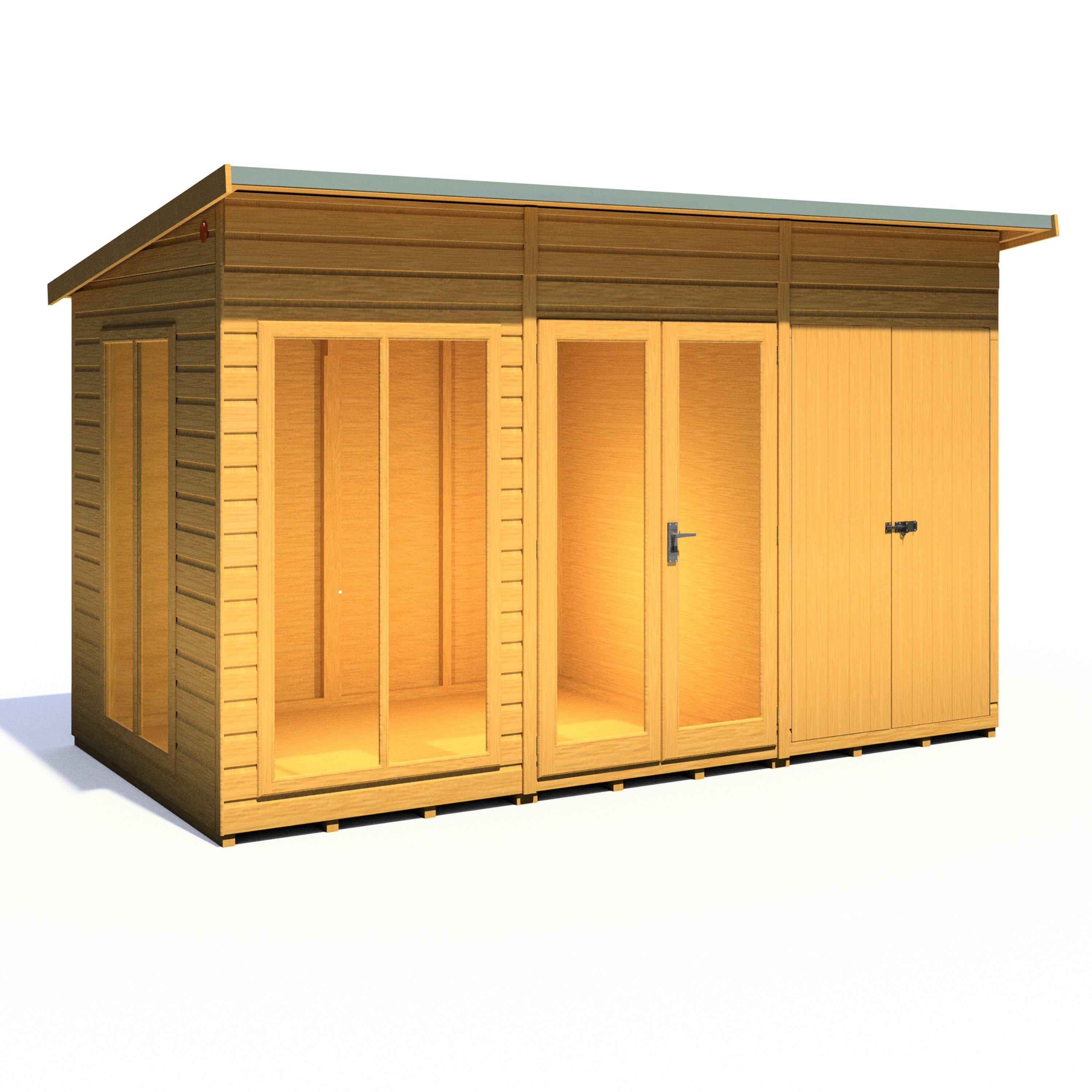Wood - Shire - Lela 12x6 SummerHouse inc Storage - 5