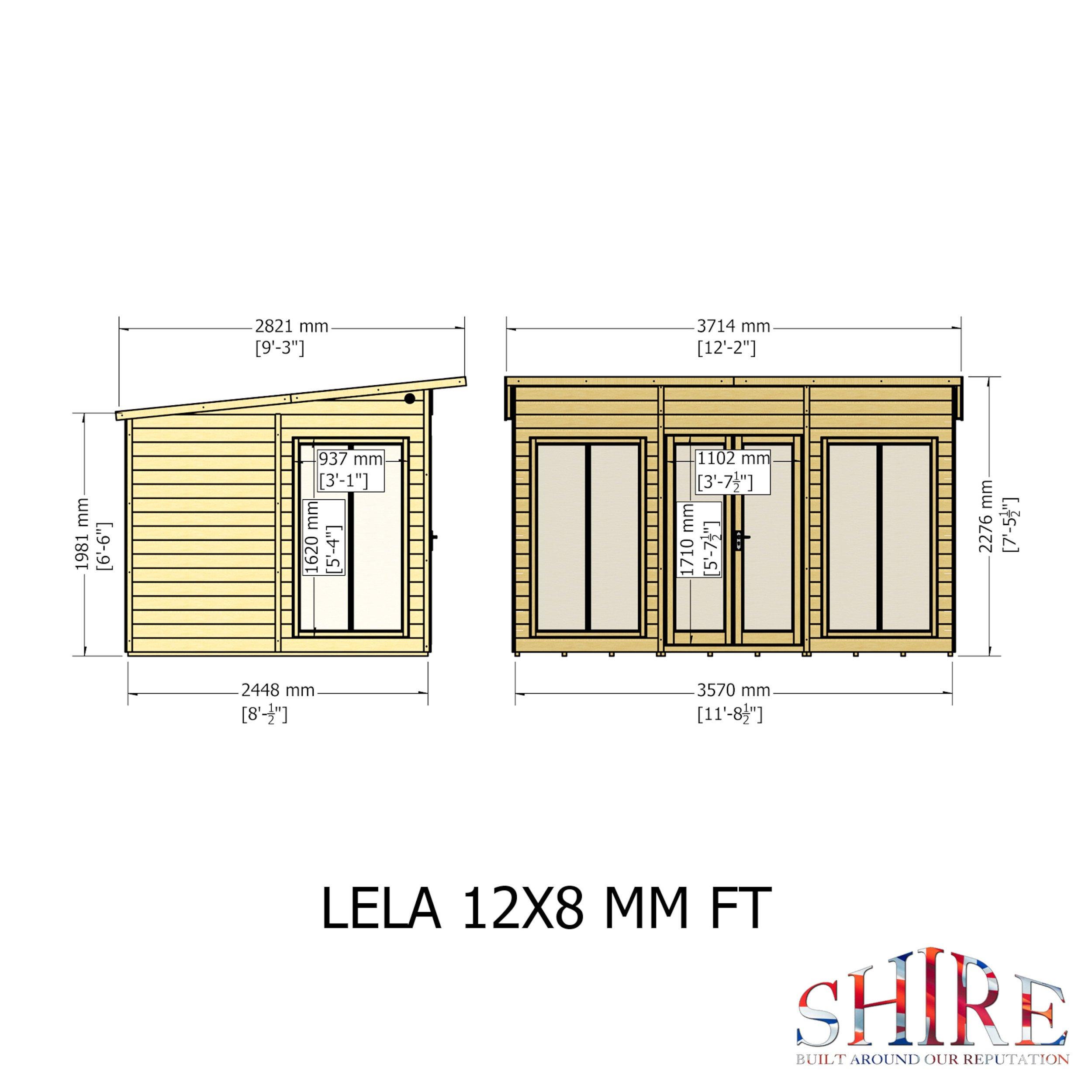 Wood - Shire - Lela 12x8 SummerHouse - 4