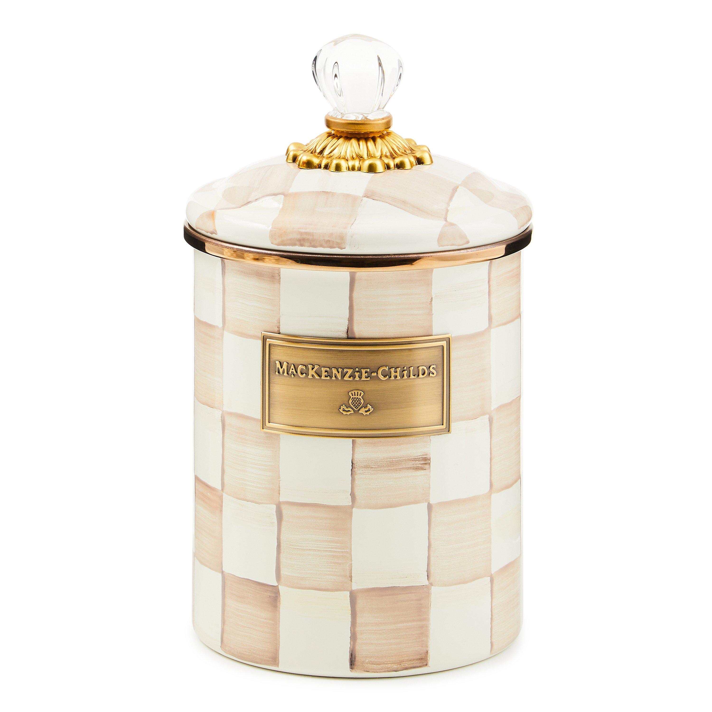 Mocha Check - MacKenzie-Childs - MacKenzi M Canister 00
